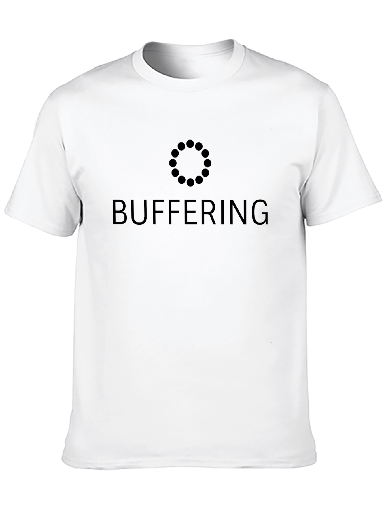 Buffering Graphic Tee - Humorous Computer Loading T-Shirt