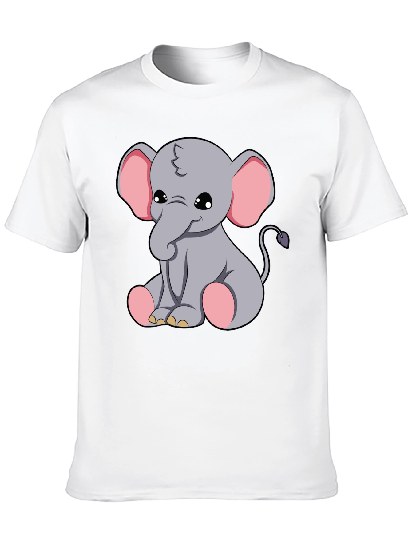 Cute Elephant Graphic Tee - Soft Cotton Blend