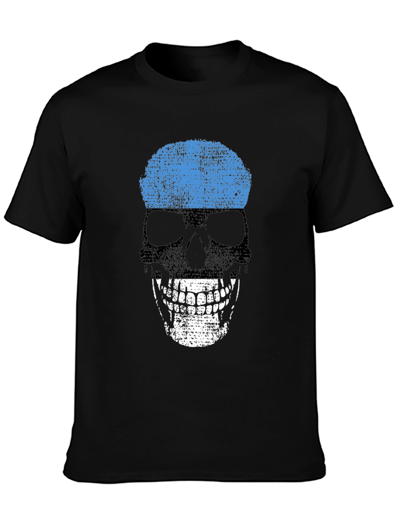 Estonia Flag Skull Graphic T-Shirt