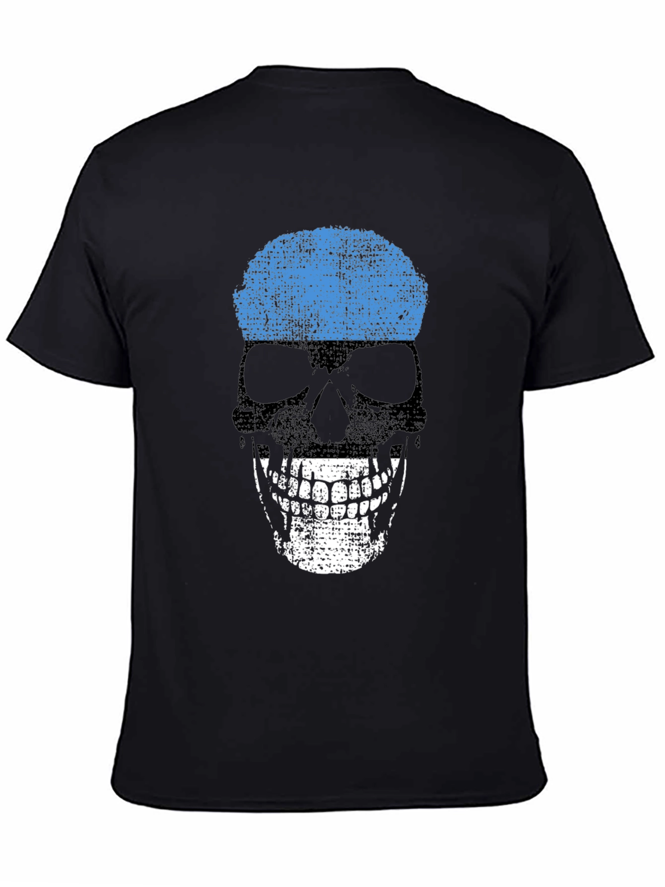 Estonia Flag Skull Graphic T-Shirt