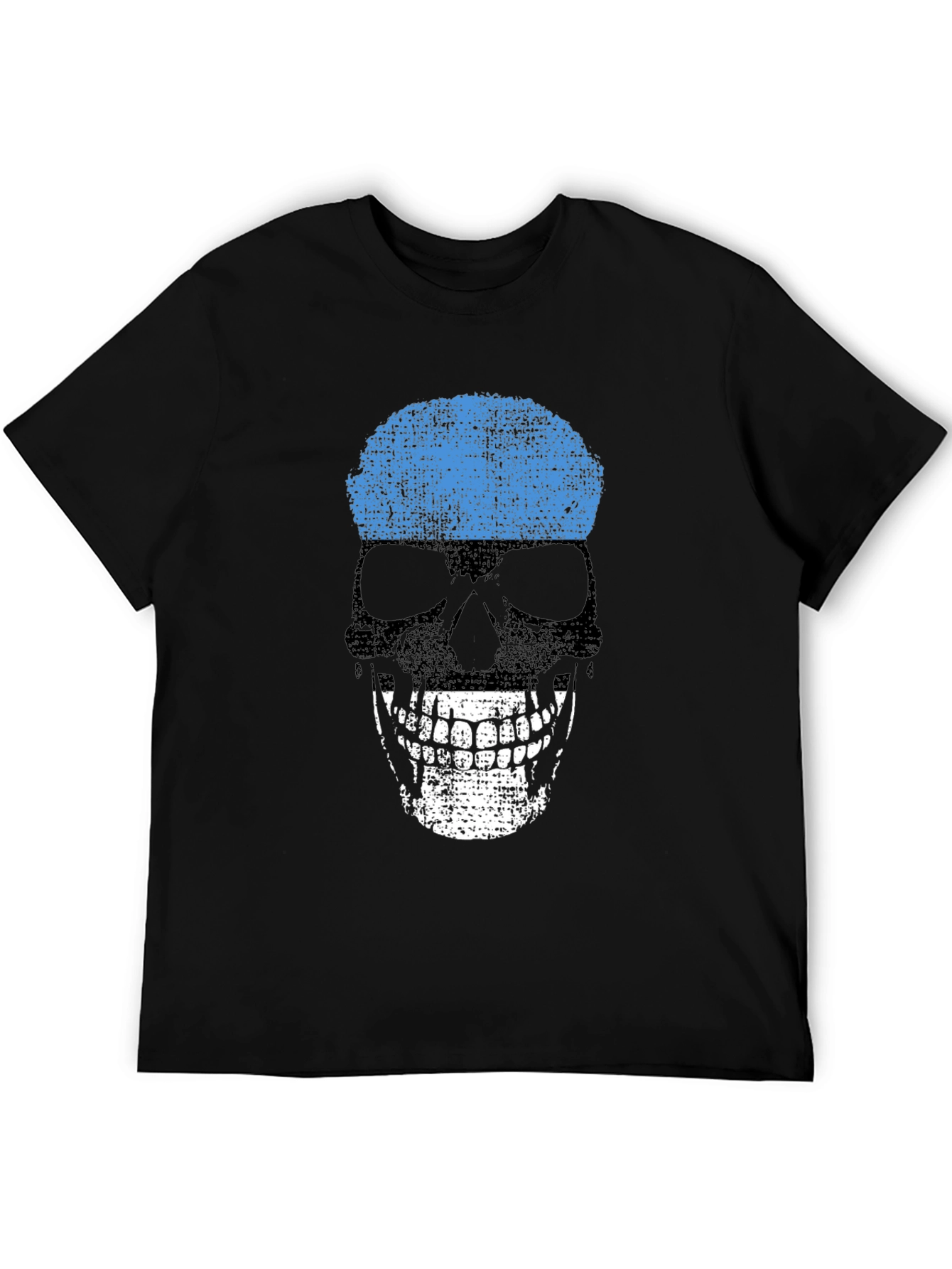 Estonia Flag Skull Graphic T-Shirt
