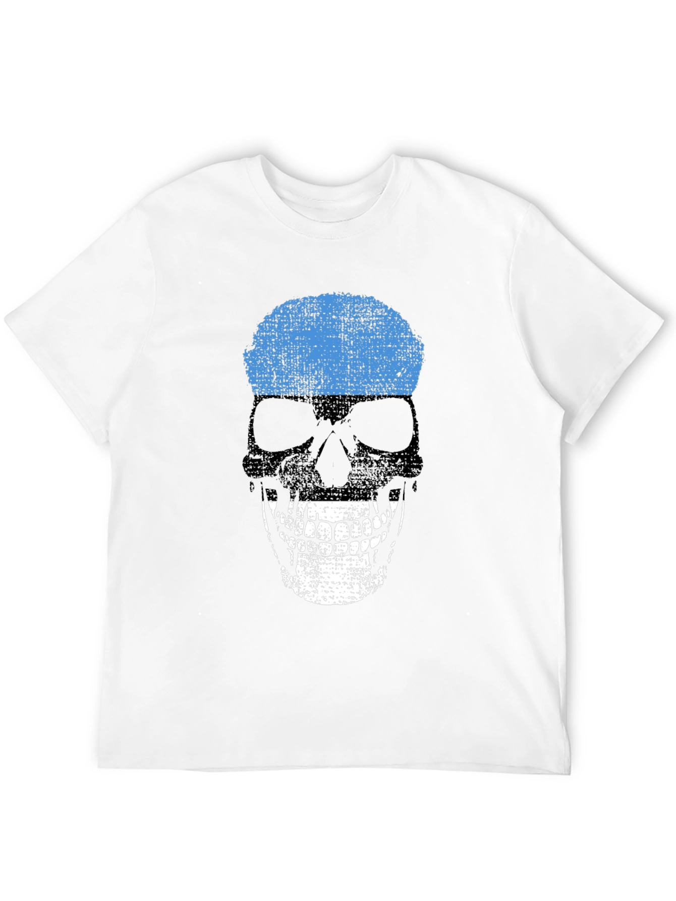 Estonia Flag Skull Graphic T-Shirt