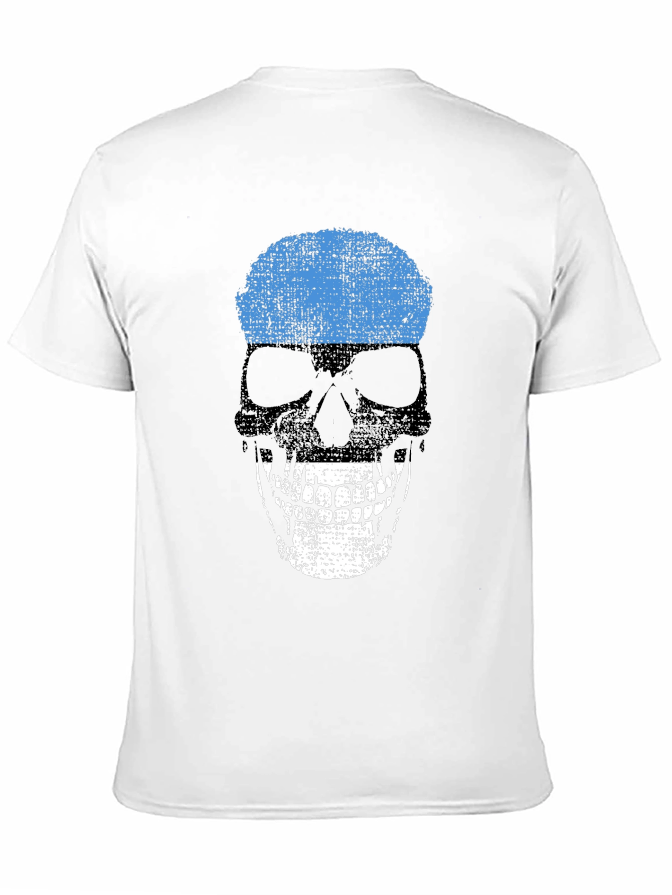 Estonia Flag Skull Graphic T-Shirt