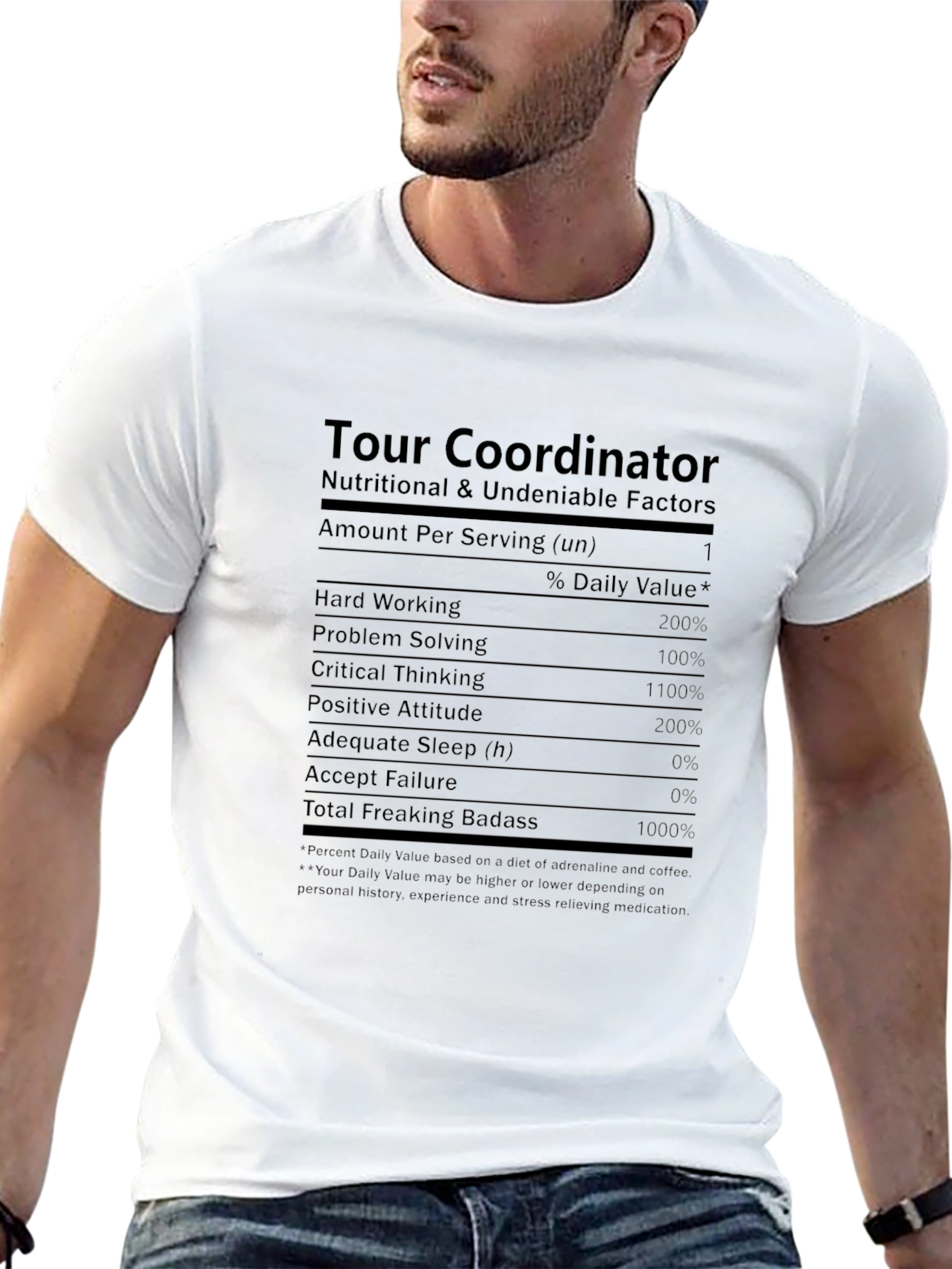 Tour Coordinator Nutrition Facts T-Shirt