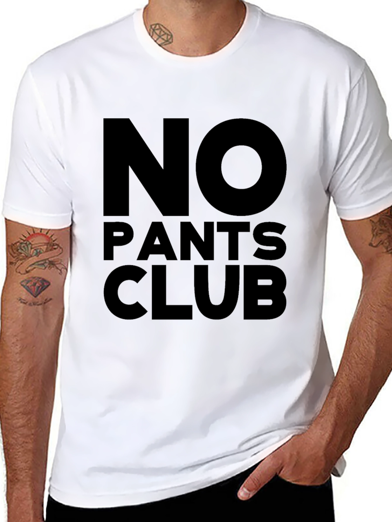 No Pants Club Black T-Shirt