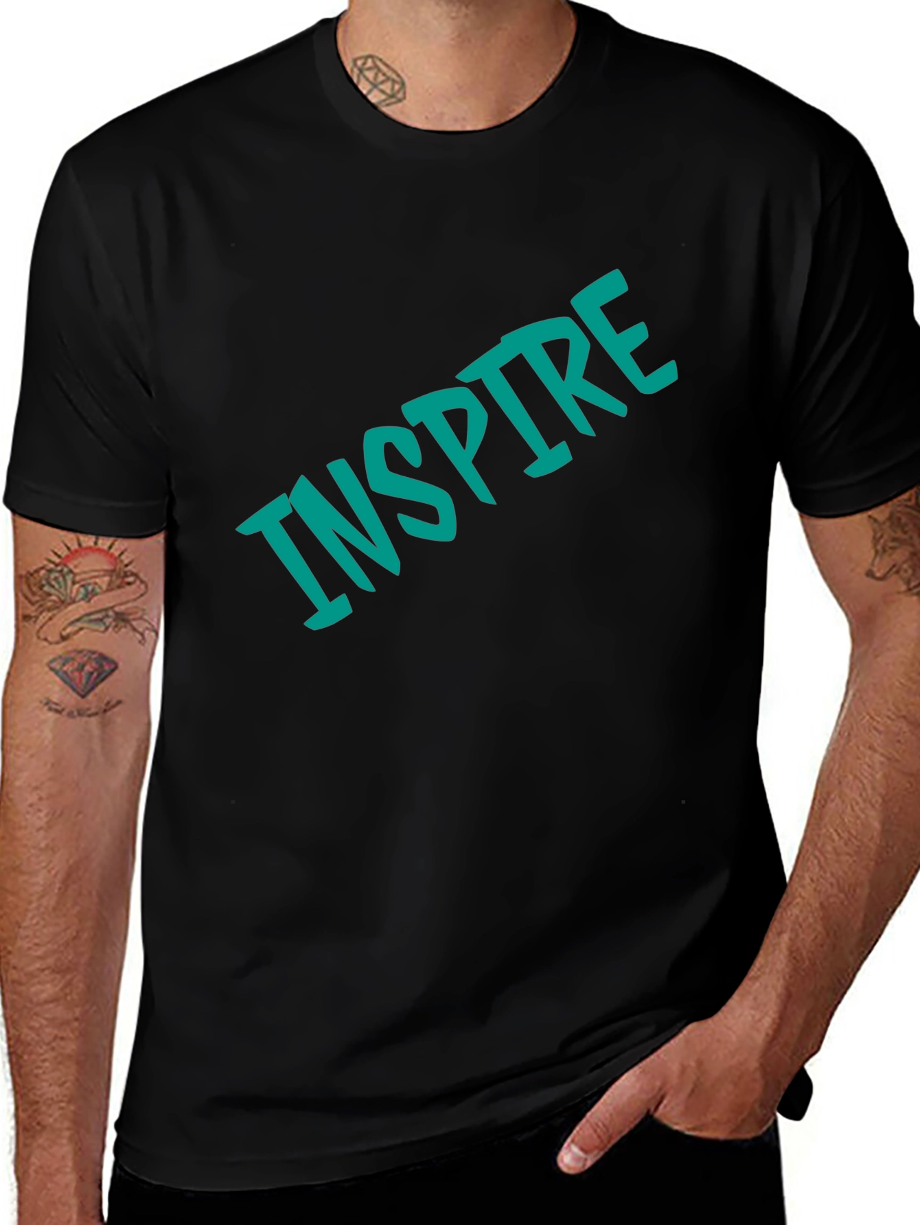 Inspire Black T-Shirt - Motivational Tee