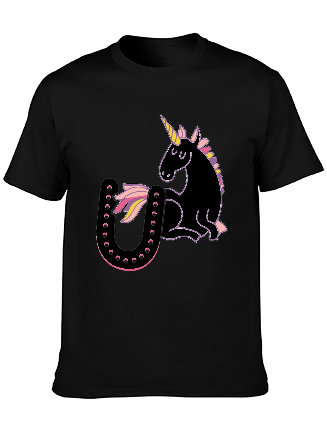 Unicorn & Horseshoe Graphic T-Shirt
