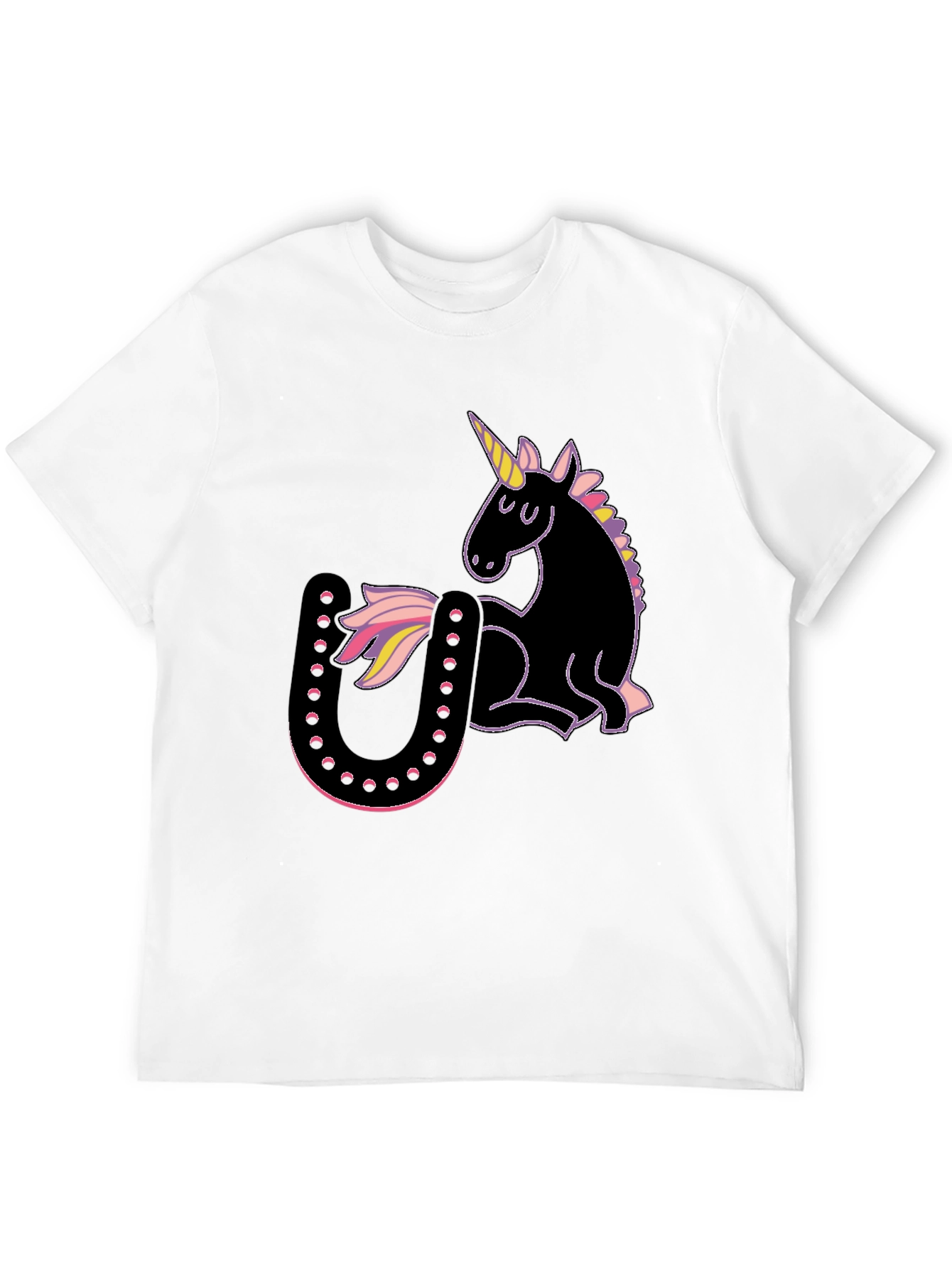 Unicorn & Horseshoe Graphic T-Shirt