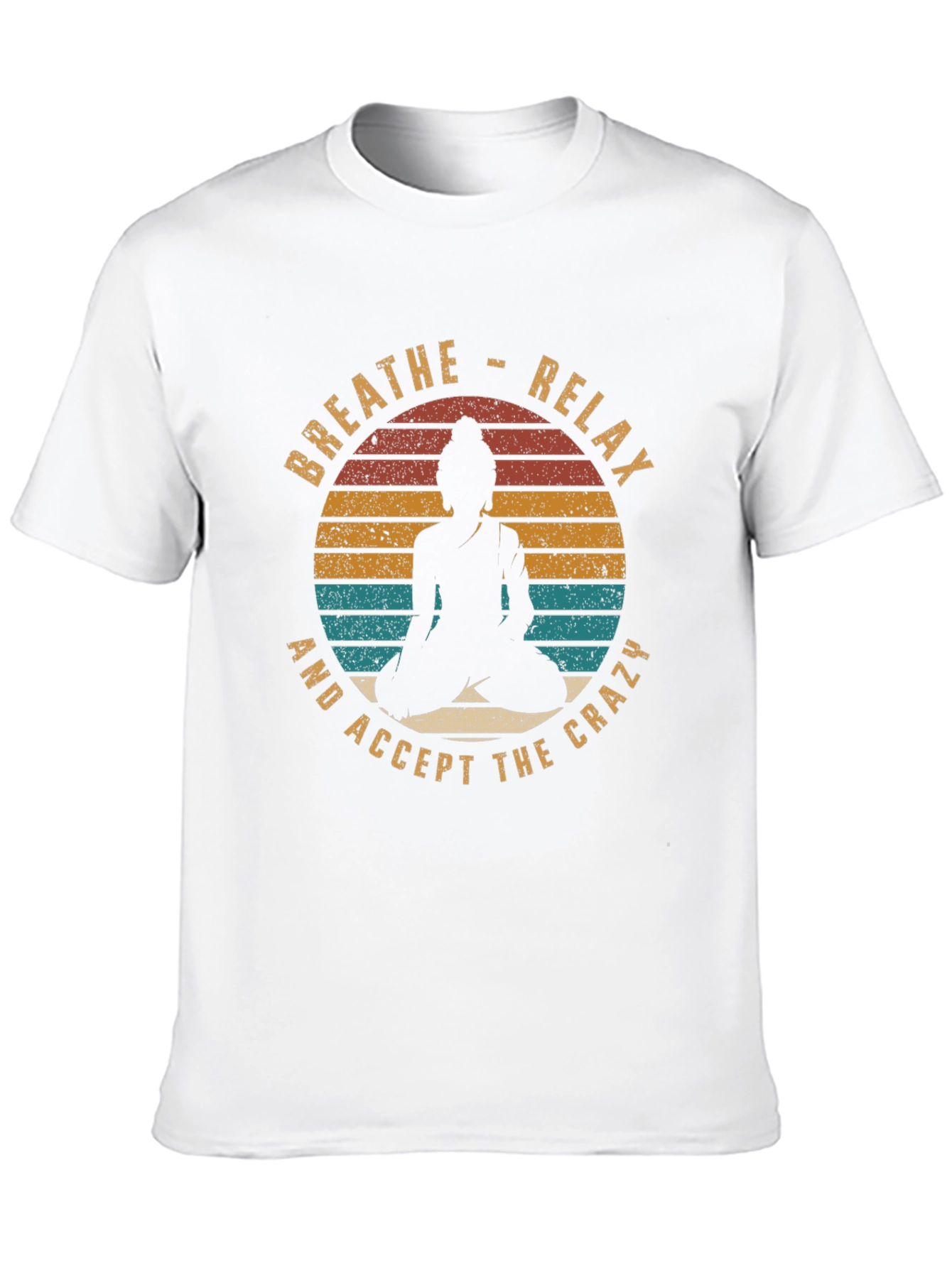 Breathe Relax Buddha Graphic Tee - Casual Comfort
