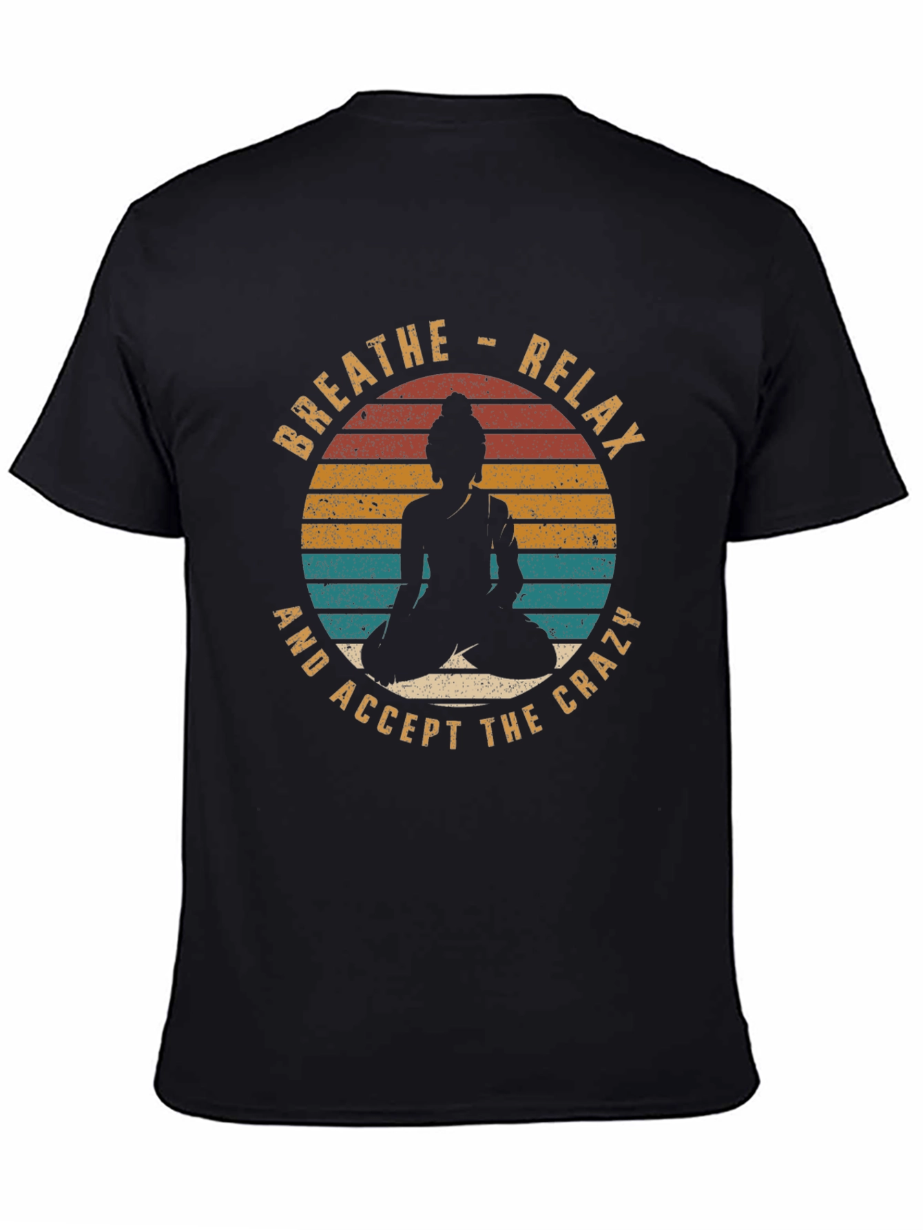 Breathe Relax Buddha Graphic Tee - Casual Comfort
