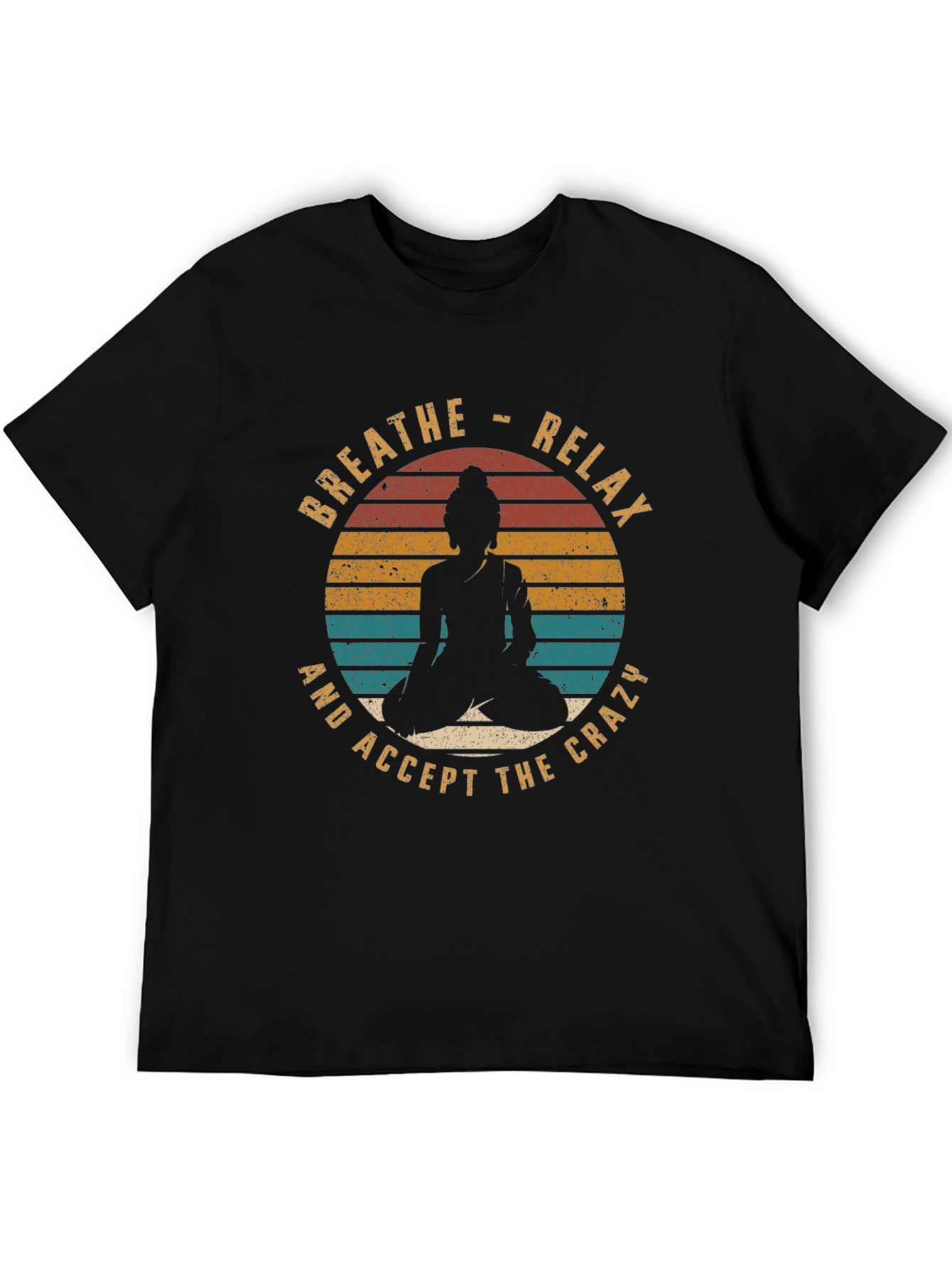 Breathe Relax Buddha Graphic Tee - Casual Comfort