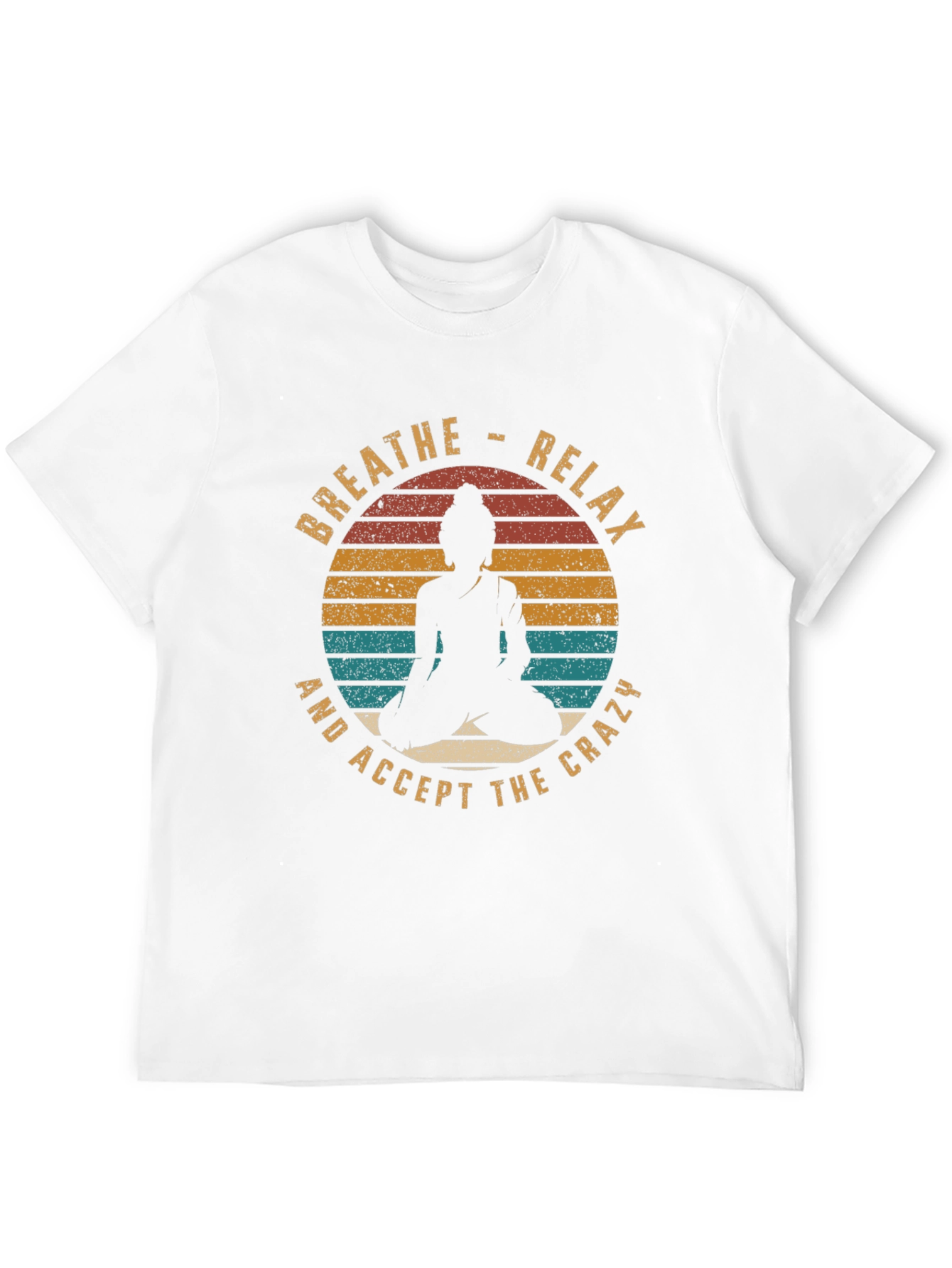 Breathe Relax Buddha Graphic Tee - Casual Comfort