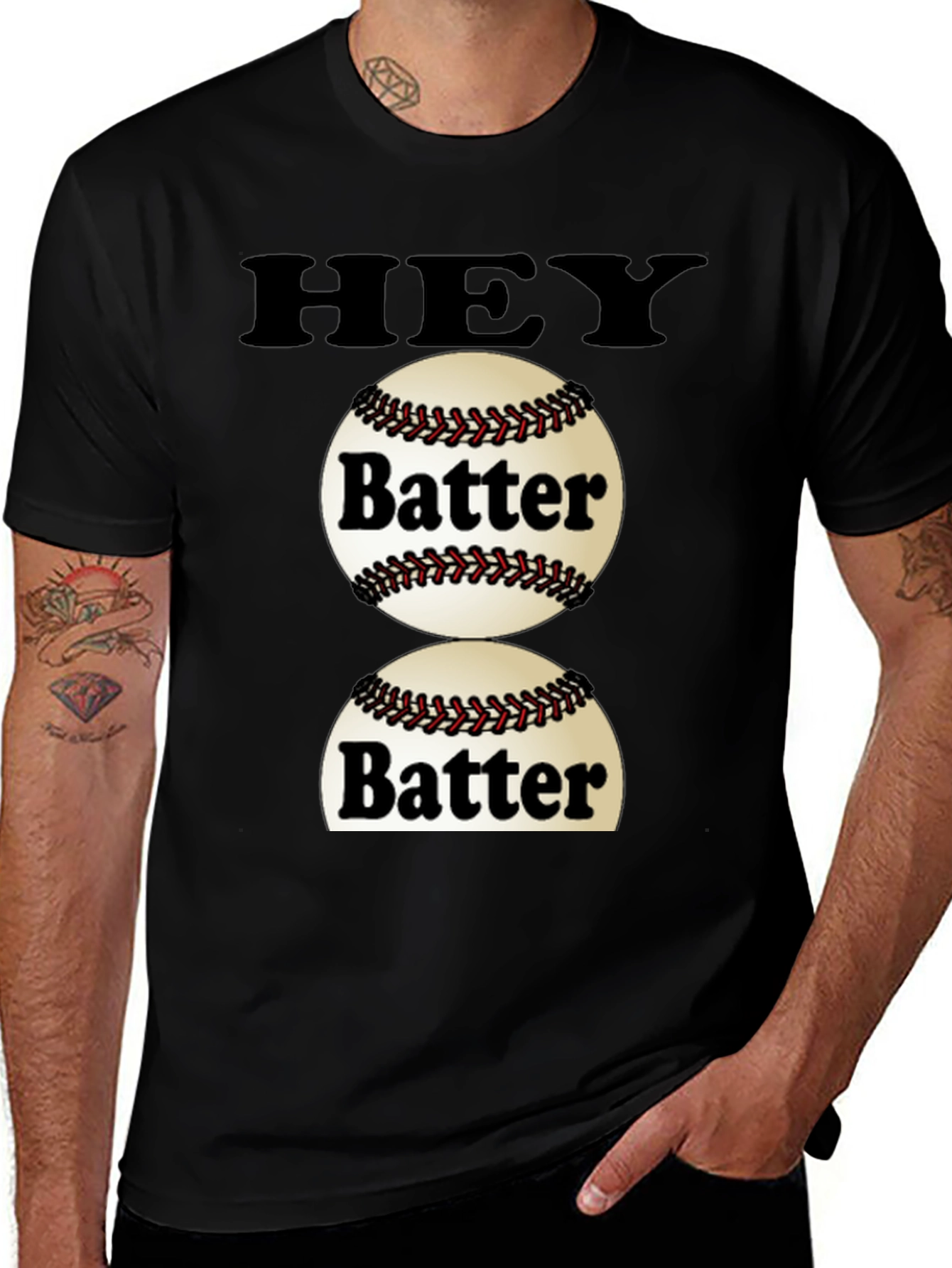 Hey Batter T-Shirt - Baseball Fan Tee