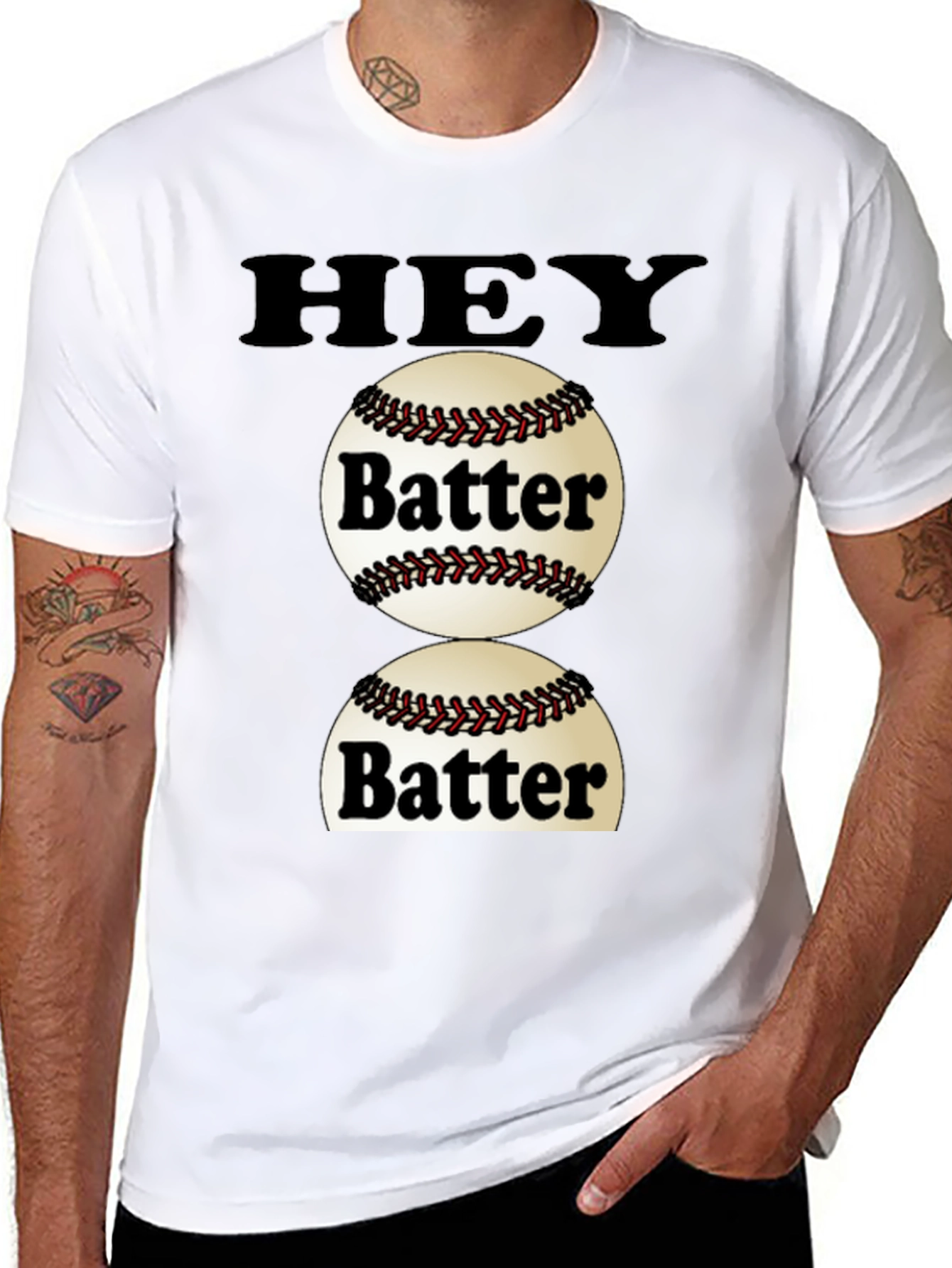 Hey Batter T-Shirt - Baseball Fan Tee