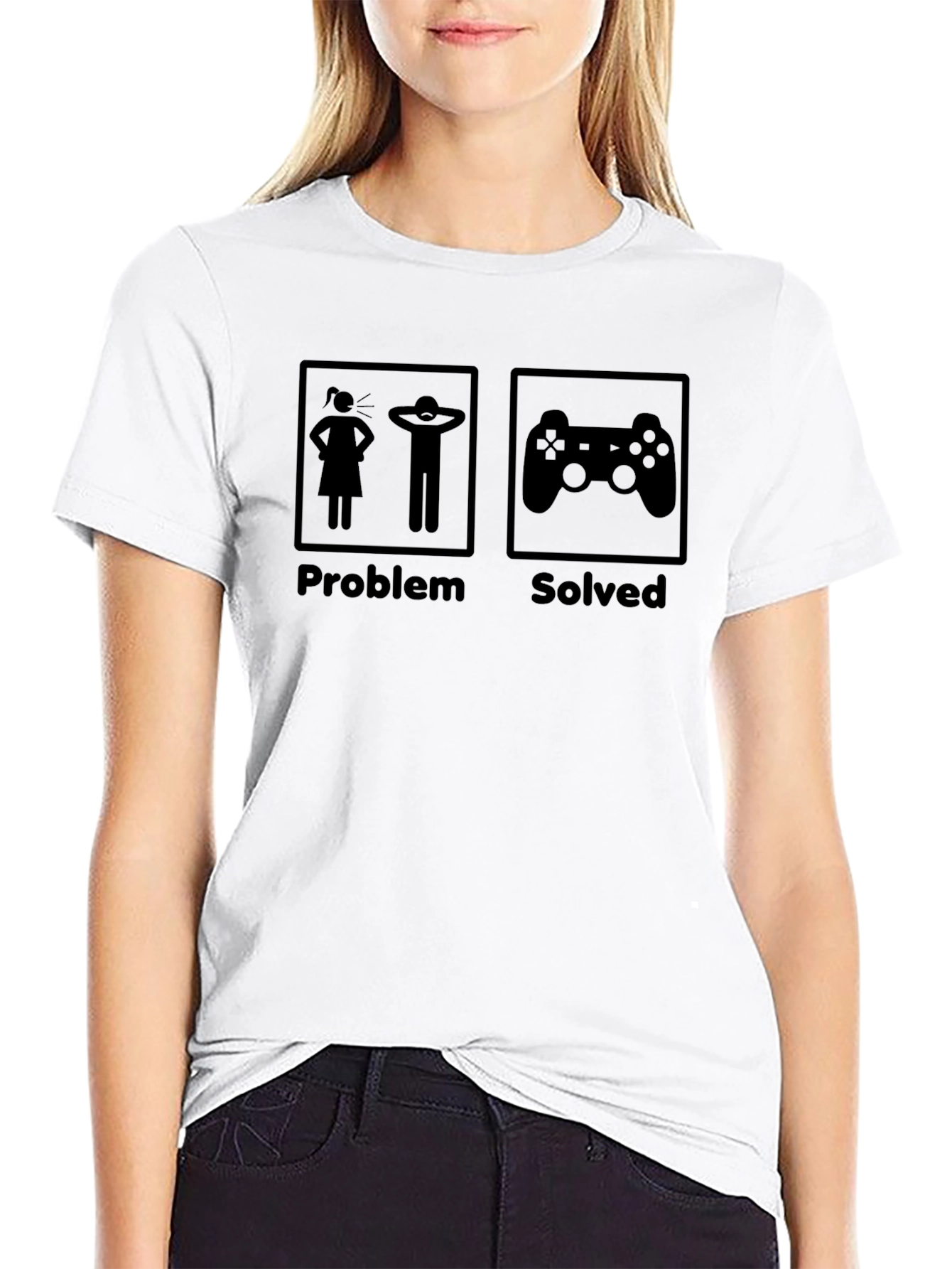 Gamer Problem Solved T-Shirt - Funny Graphic Tee