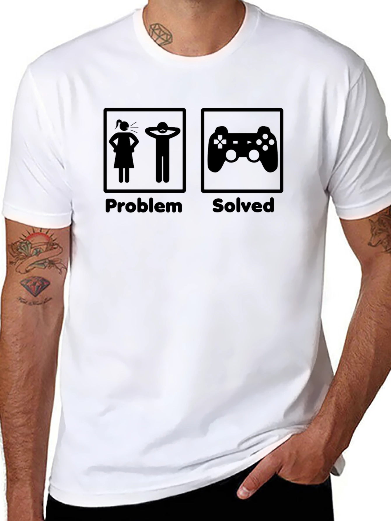 Gamer Problem Solved T-Shirt - Funny Graphic Tee