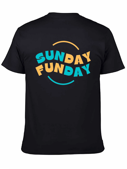 Sunday Funday Graphic Tee - Black Casual T-Shirt