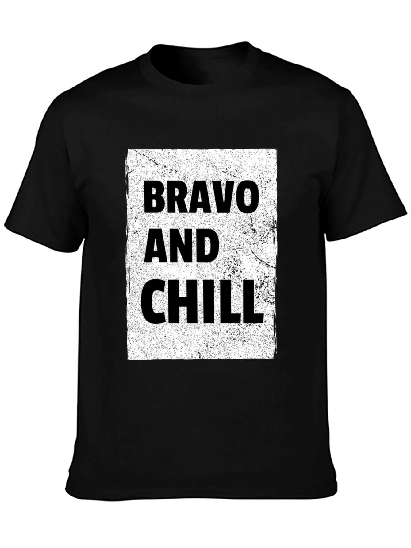 Bravo and Chill Graphic Tee - Black T-Shirt