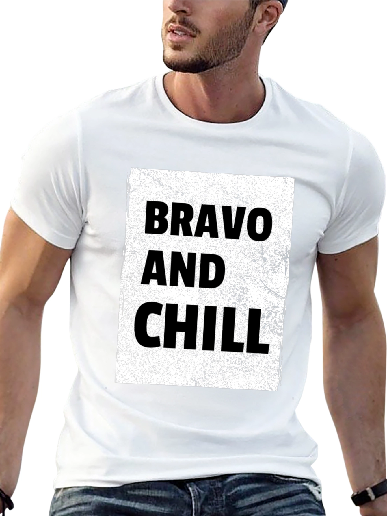 Bravo and Chill Graphic Tee - Black T-Shirt