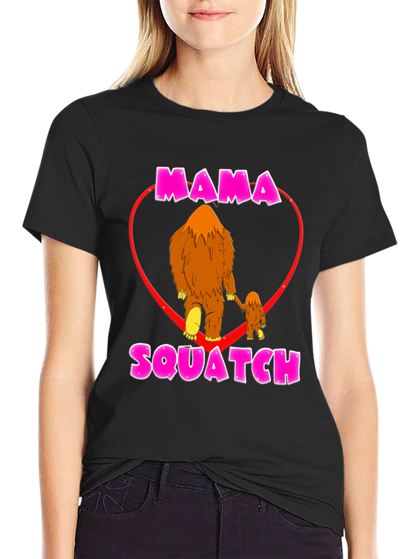 Mama Squatch T-Shirt - Bigfoot Love Tee