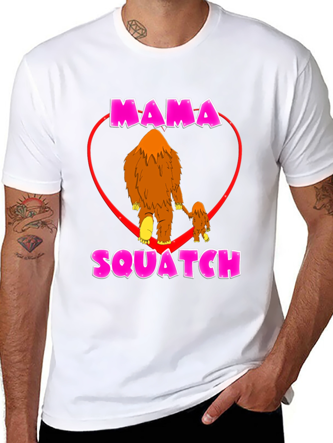 Mama Squatch T-Shirt - Bigfoot Love Tee