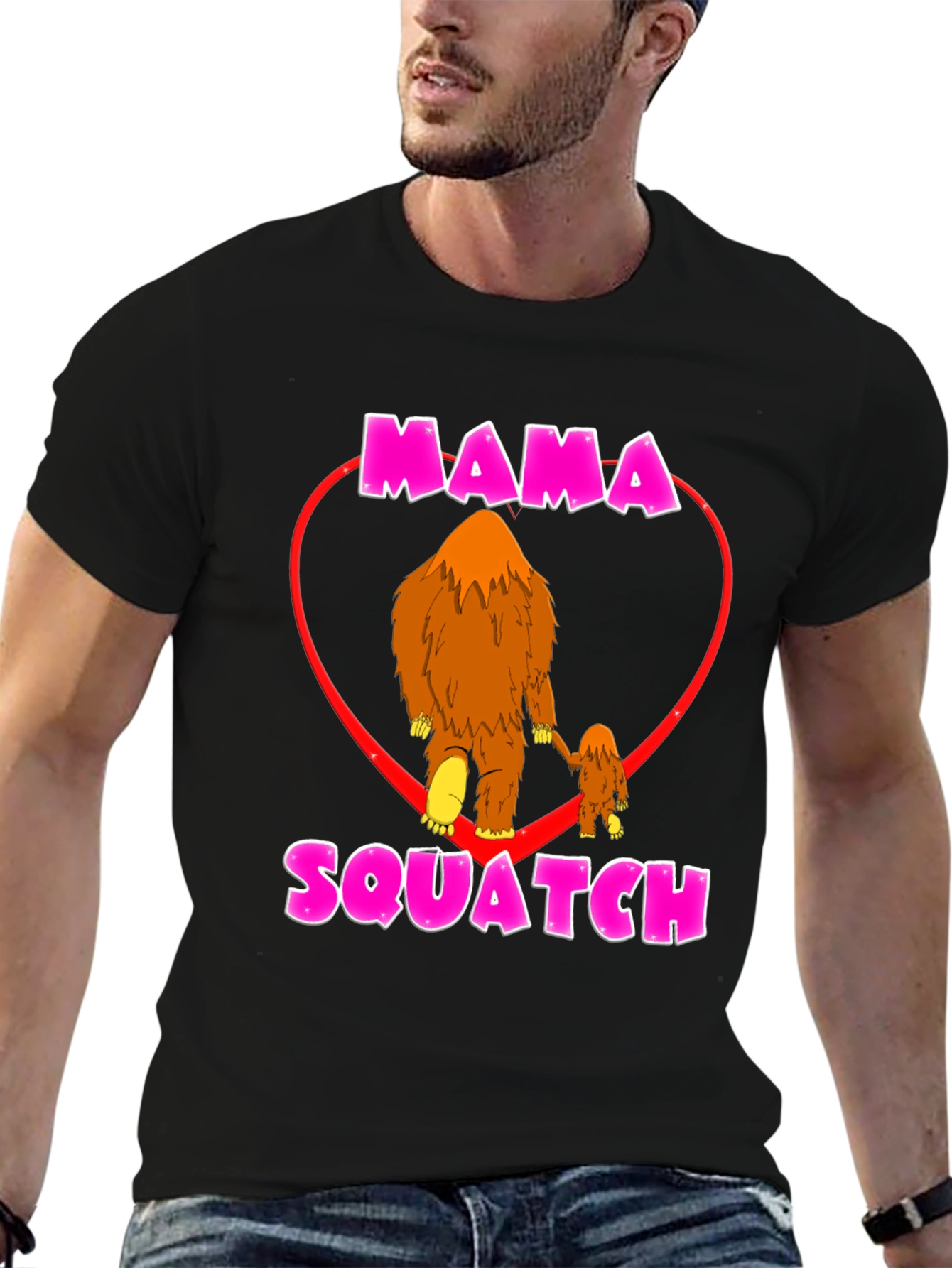 Mama Squatch T-Shirt - Bigfoot Love Tee
