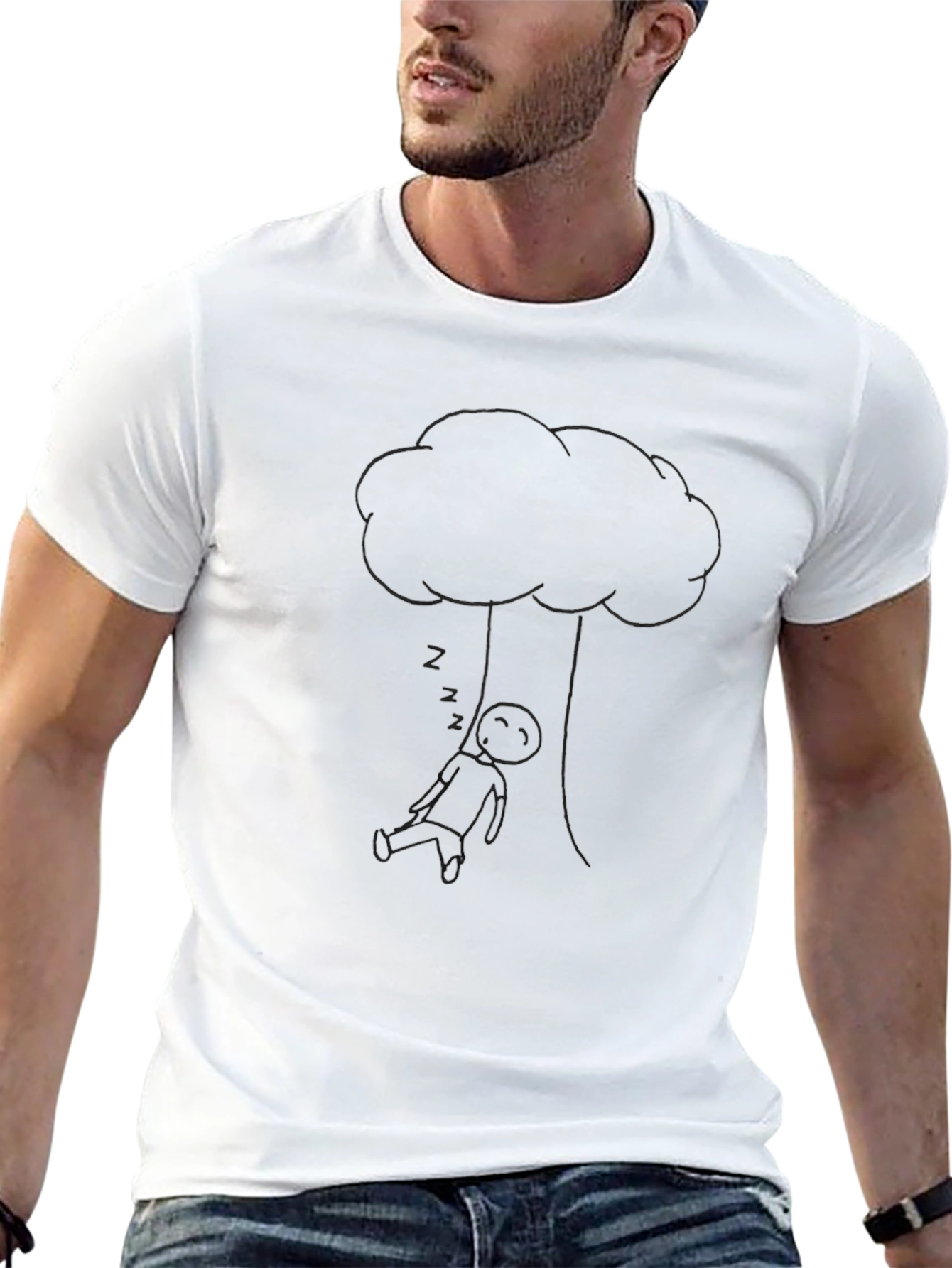 Stick Figure Tree Swing Tee - Unique Graphic Shirt