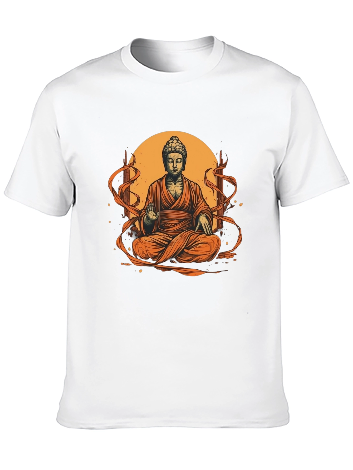 Buddha Graphic Tee - Black Cotton Blend