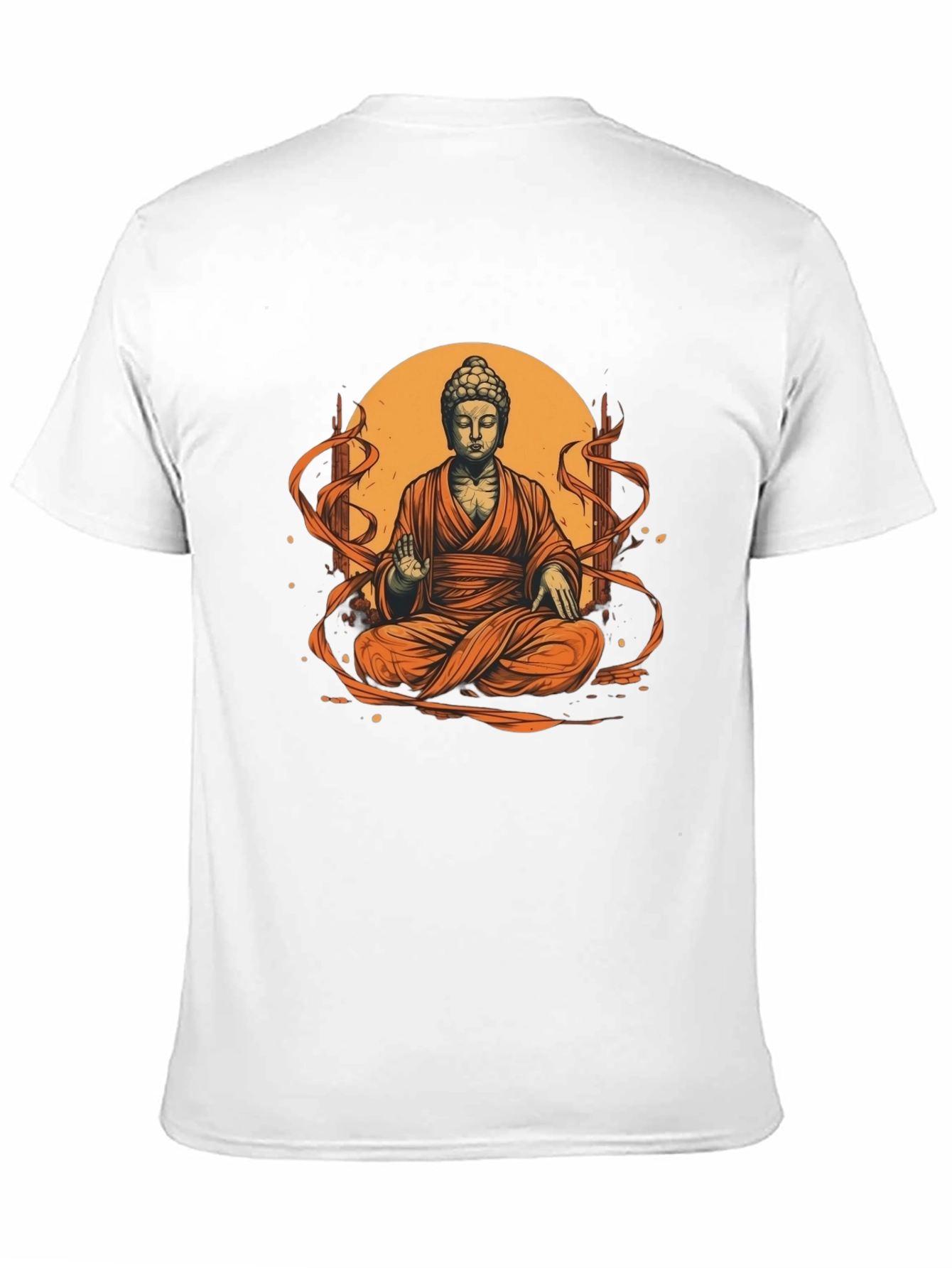 Buddha Graphic Tee - Black Cotton Blend