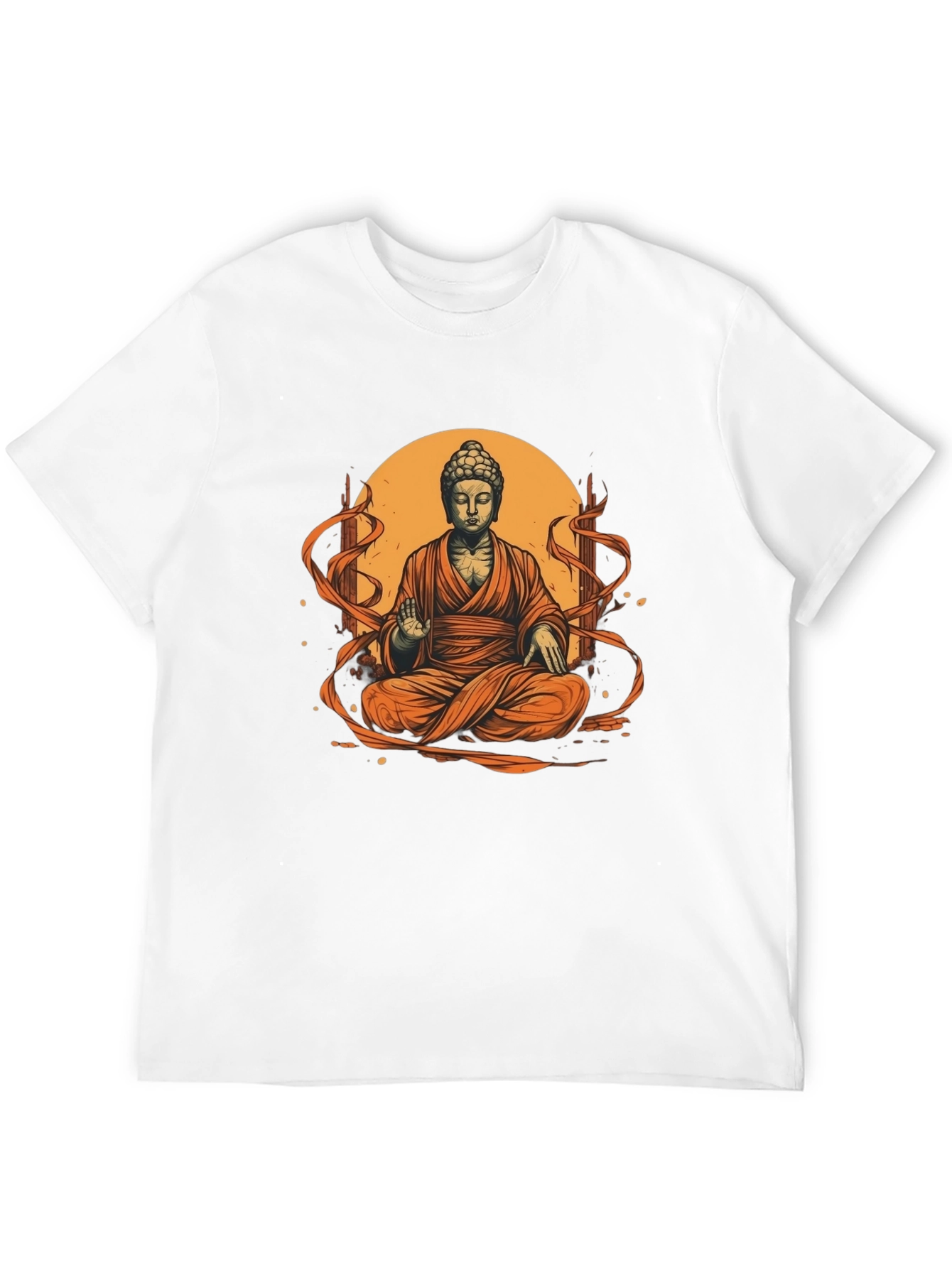 Buddha Graphic Tee - Black Cotton Blend