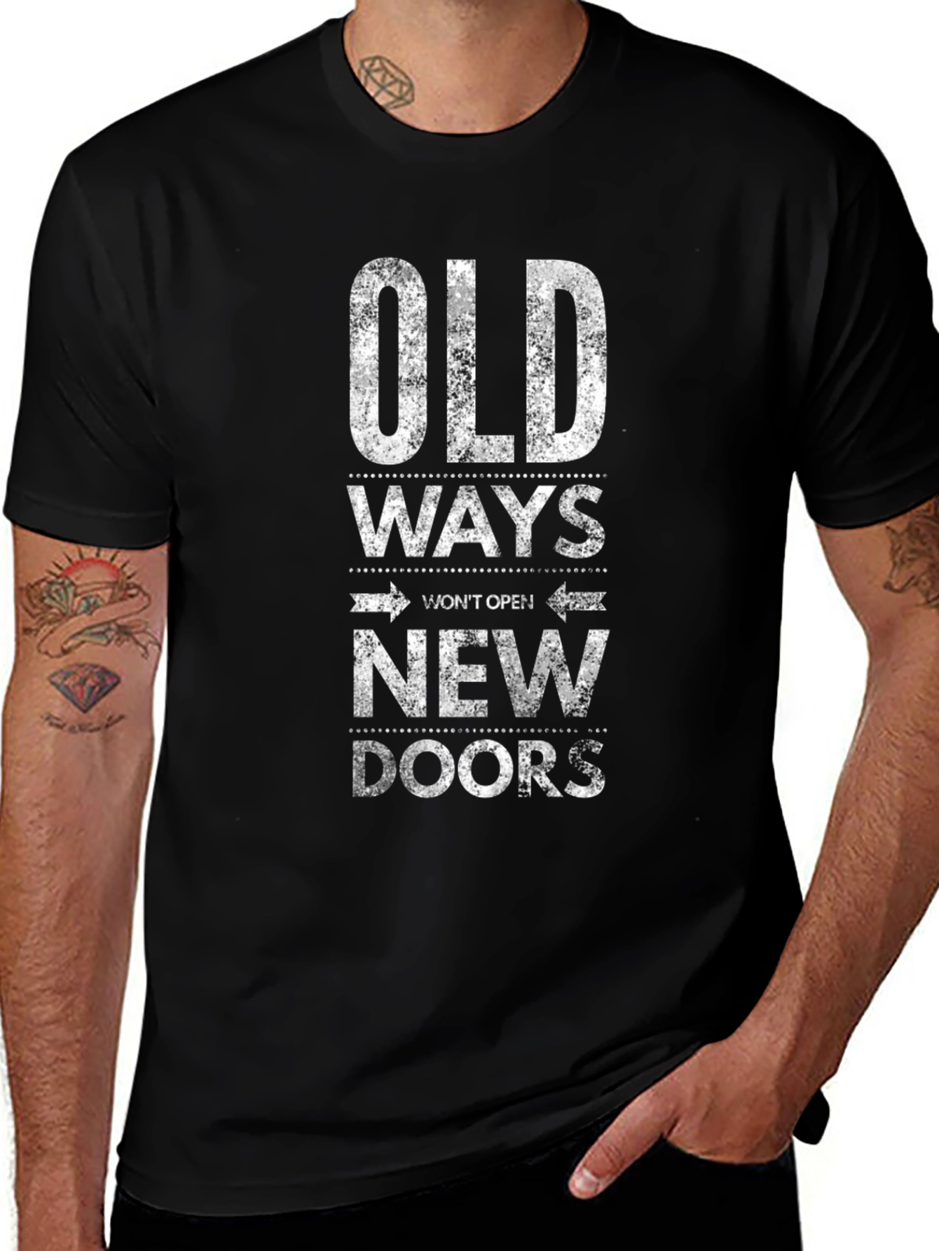 Old Ways New Doors Graphic T-Shirt - Black