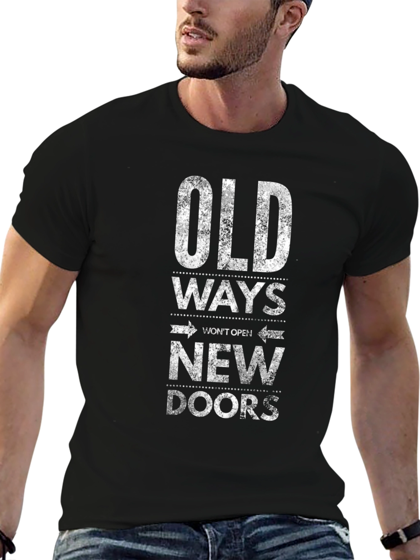 Old Ways New Doors Graphic T-Shirt - Black