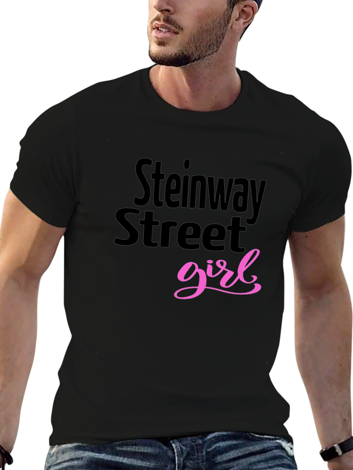 Steinway Street Girl Black Graphic Tee