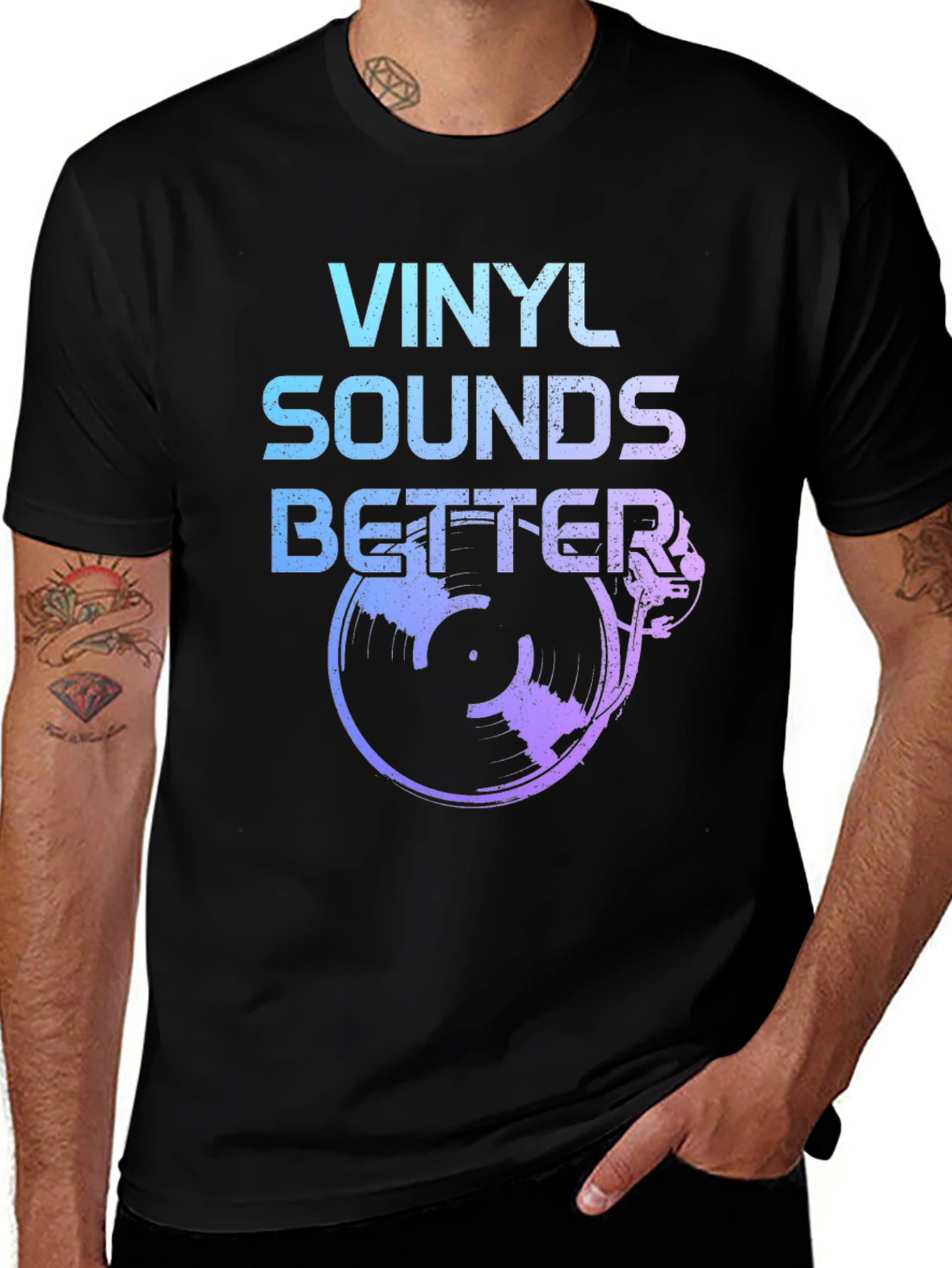 Vinyl Sounds Better Black T-Shirt