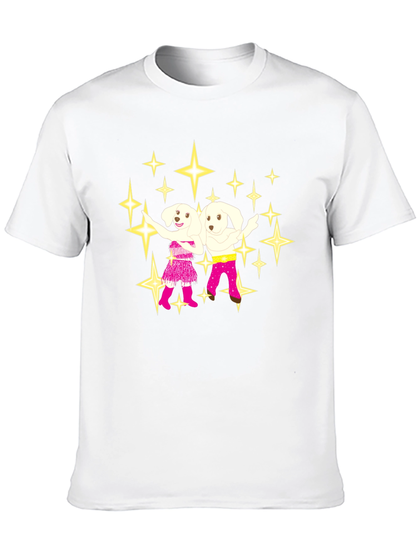 Dancing Dogs Graphic Tee - Black