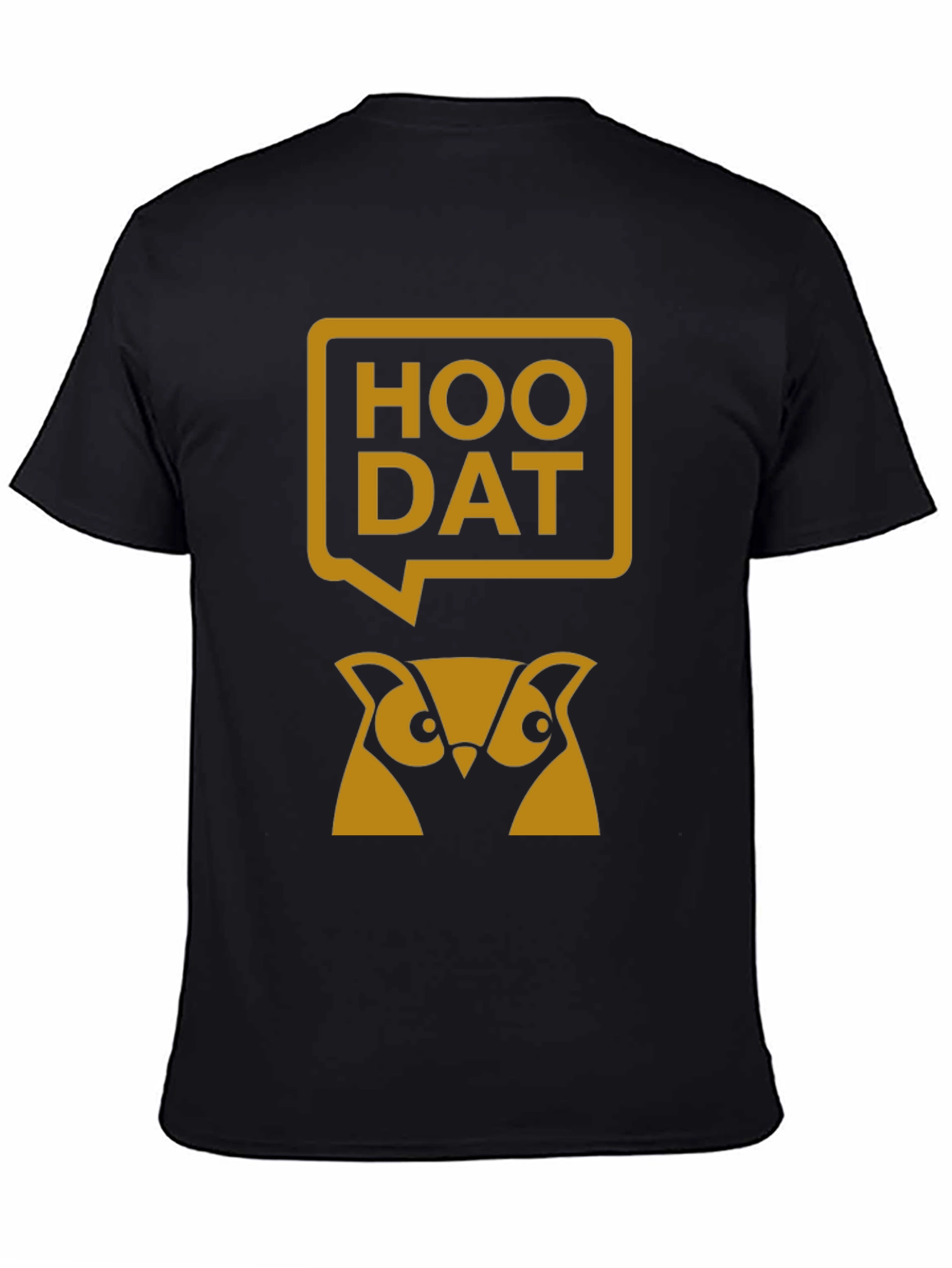 Hoo Dat Owl Graphic T-Shirt - Black