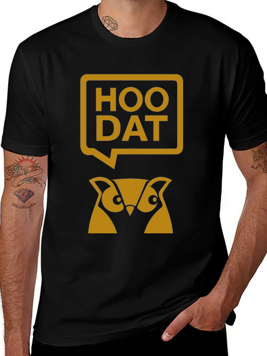Hoo Dat Owl Graphic T-Shirt - Black