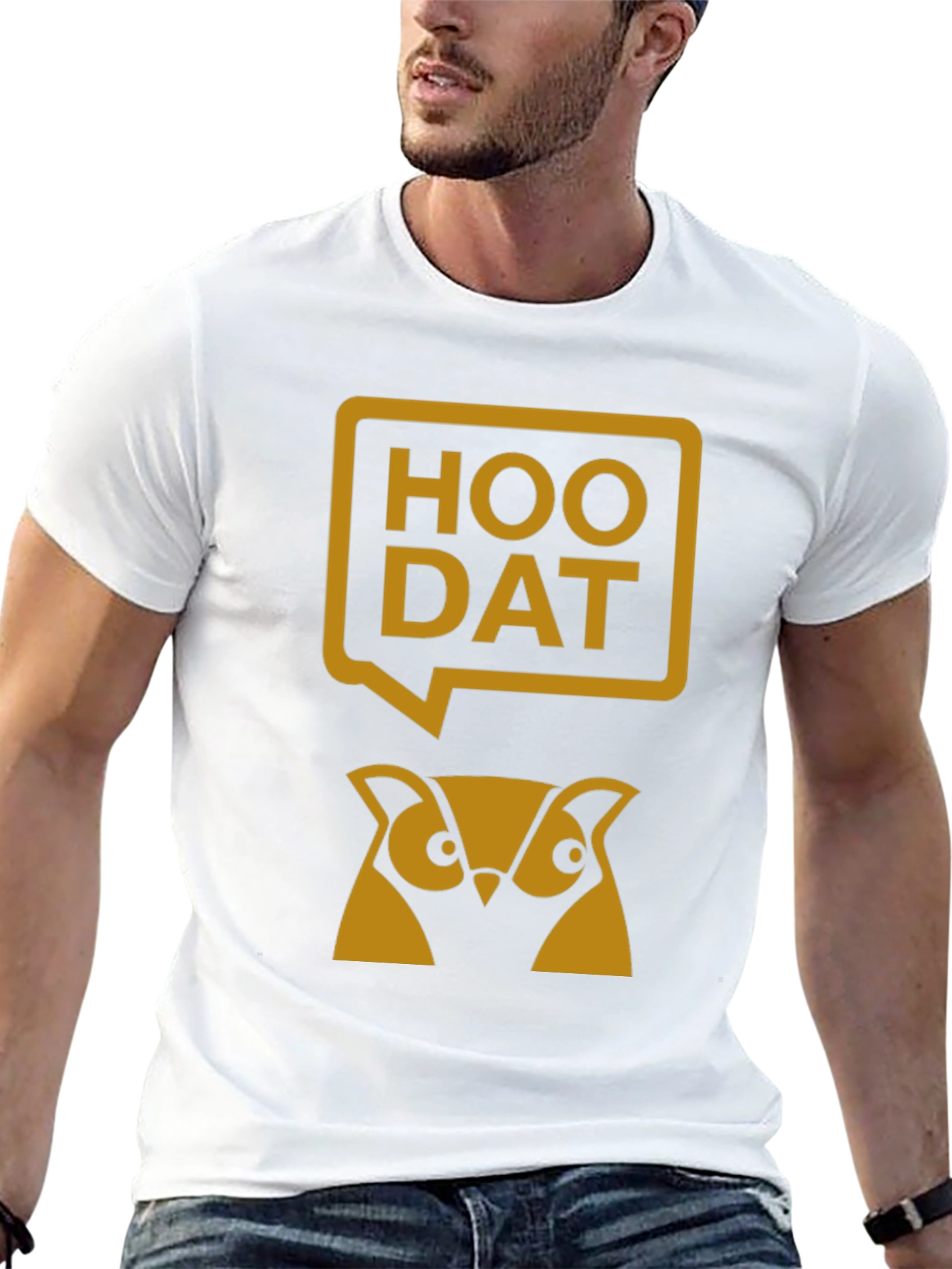 Hoo Dat Owl Graphic T-Shirt - Black