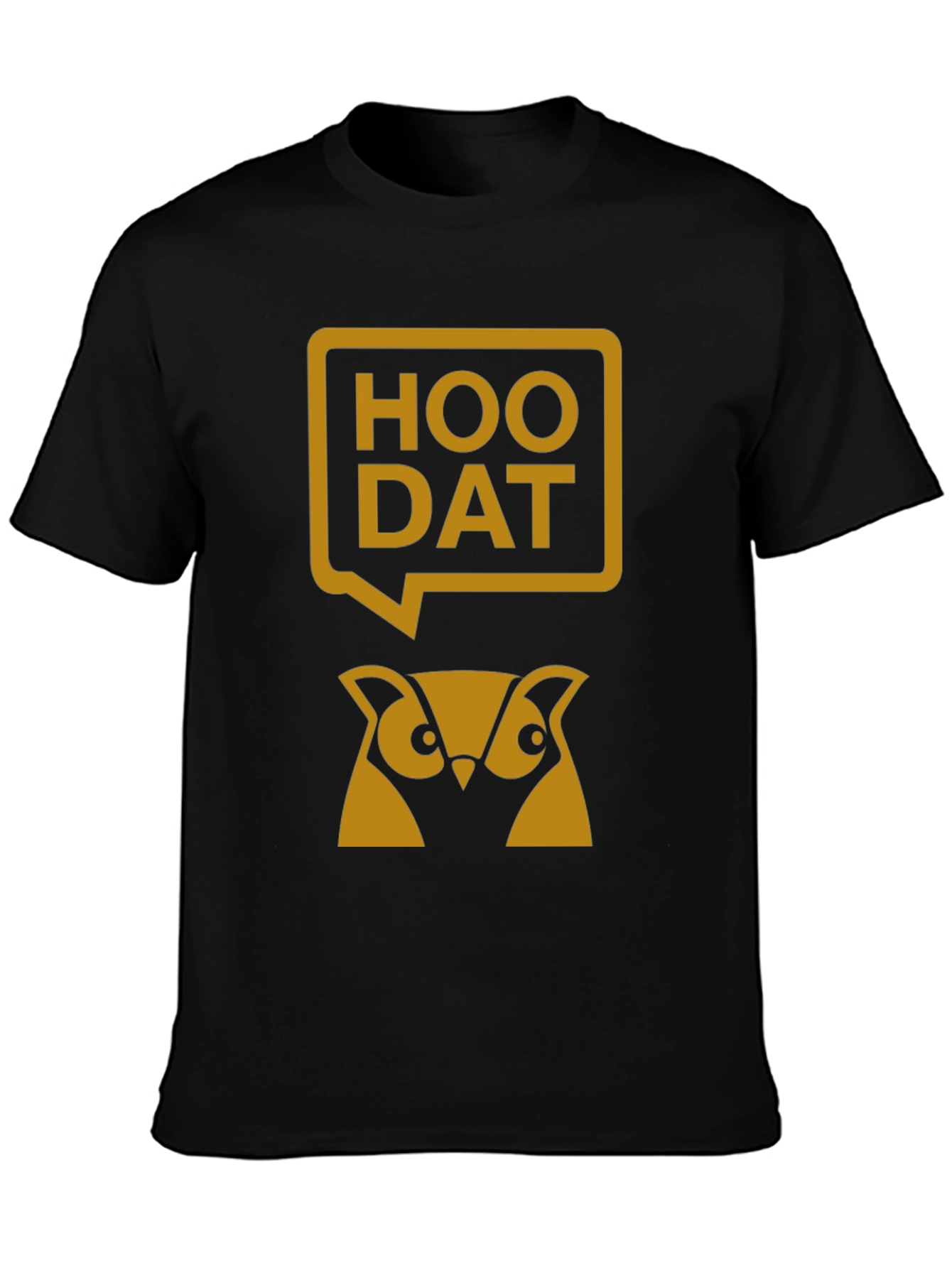 Hoo Dat Owl Graphic T-Shirt - Black
