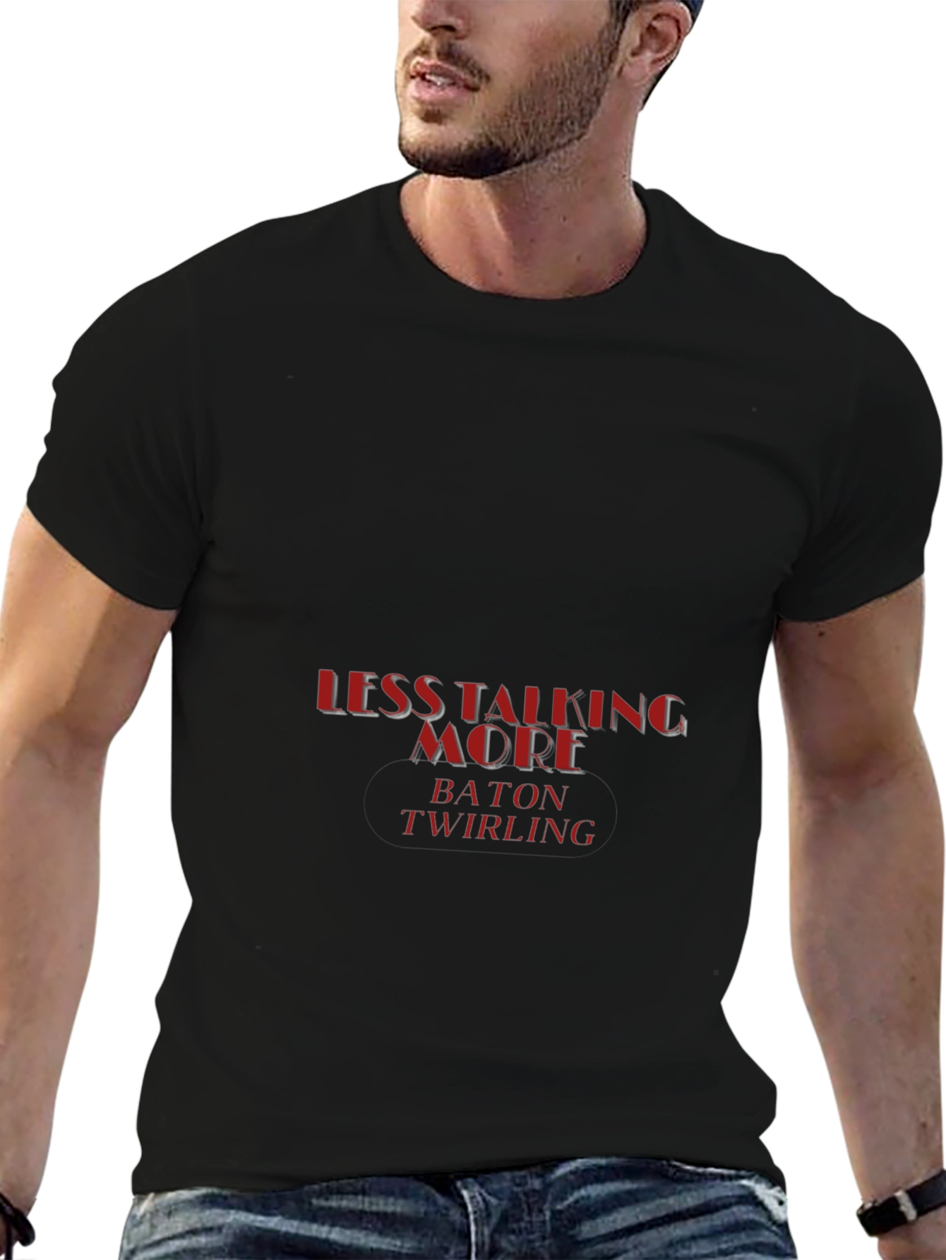 Less Talking More Baton Twirling Graphic Tee