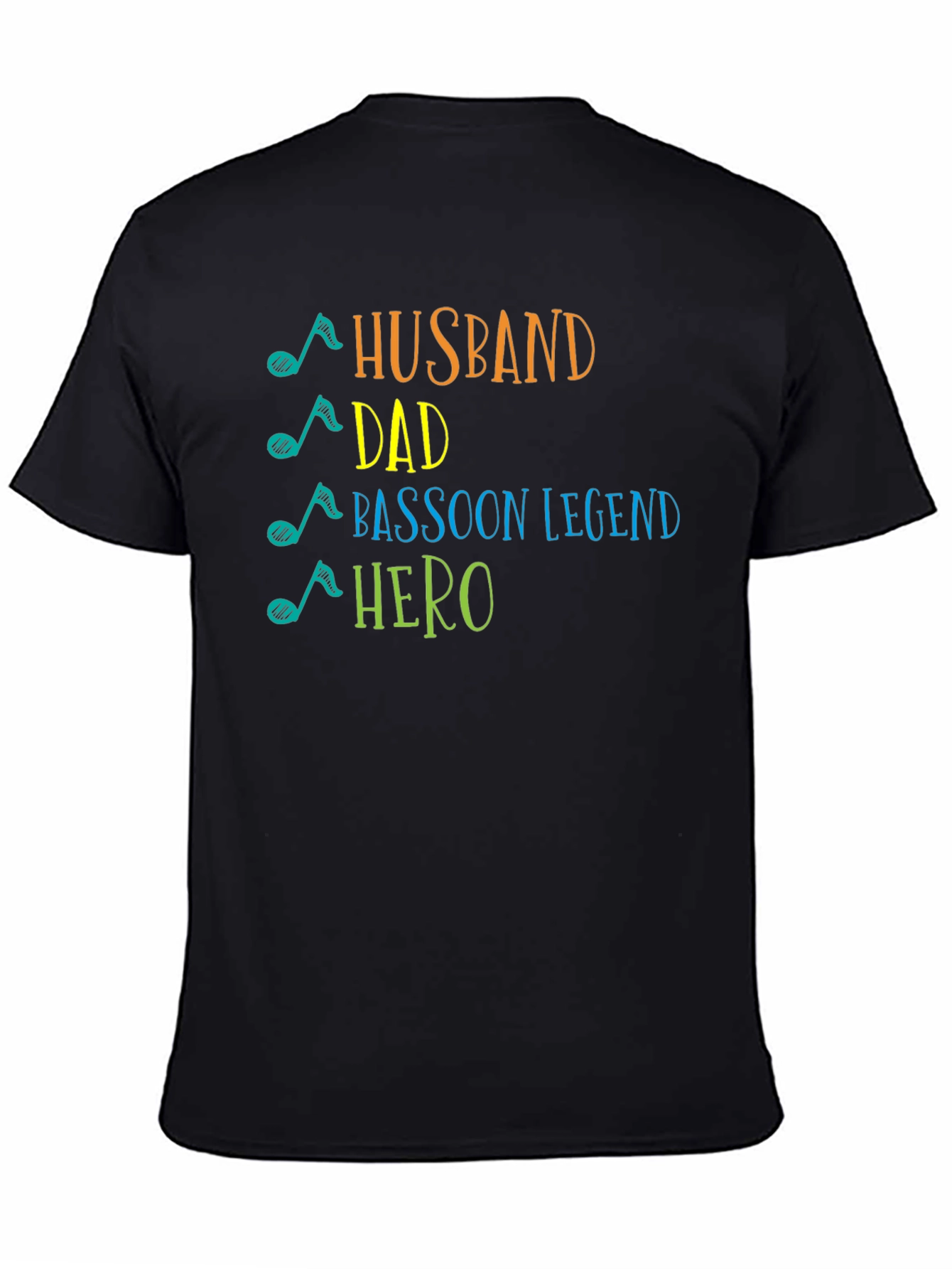 Husband Dad Bassoon Legend Hero Graphic Tee