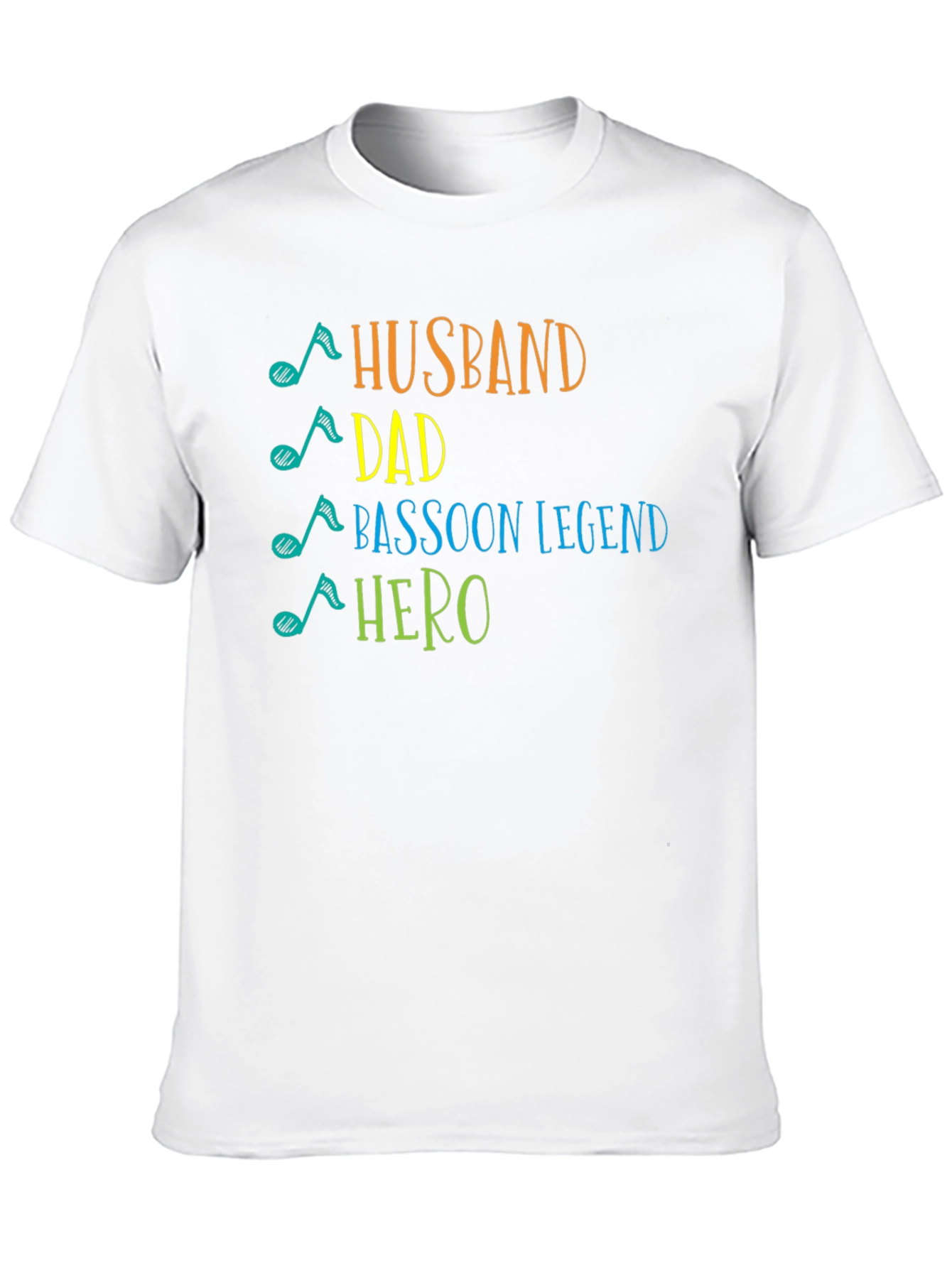 Husband Dad Bassoon Legend Hero Graphic Tee