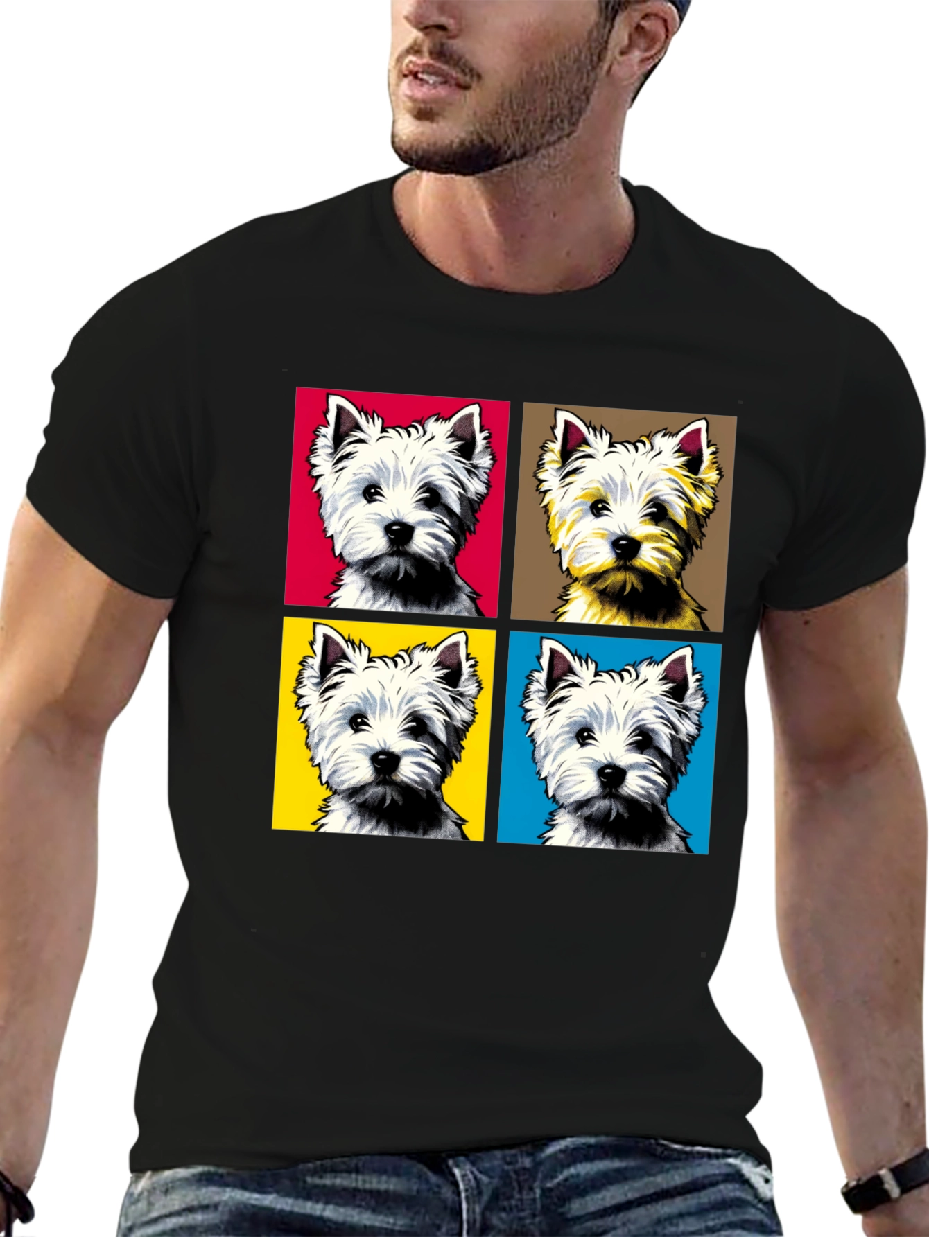 Westie Pop Art T-Shirt - Stylish Dog Lover Tee