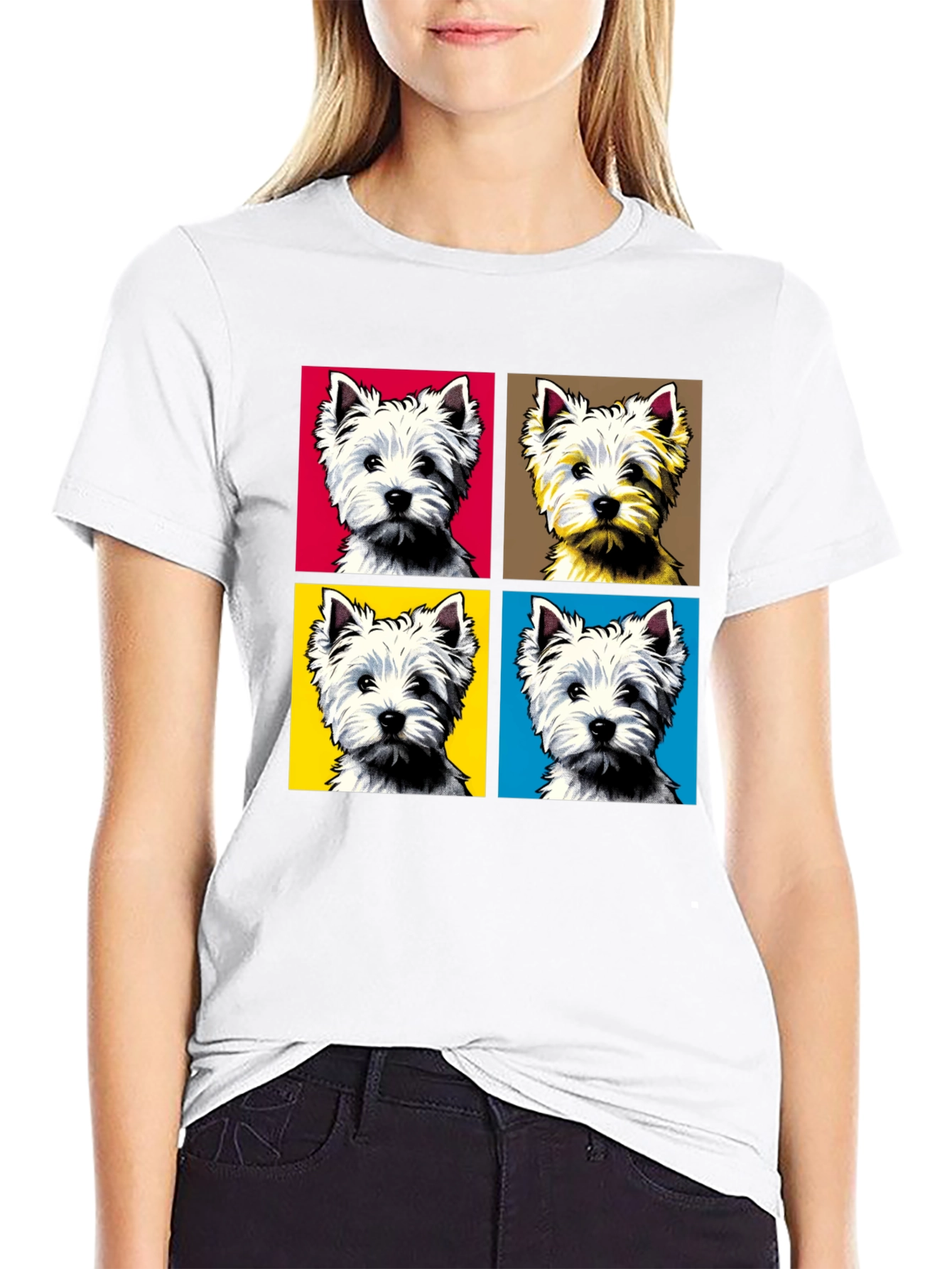 Westie Pop Art T-Shirt - Stylish Dog Lover Tee