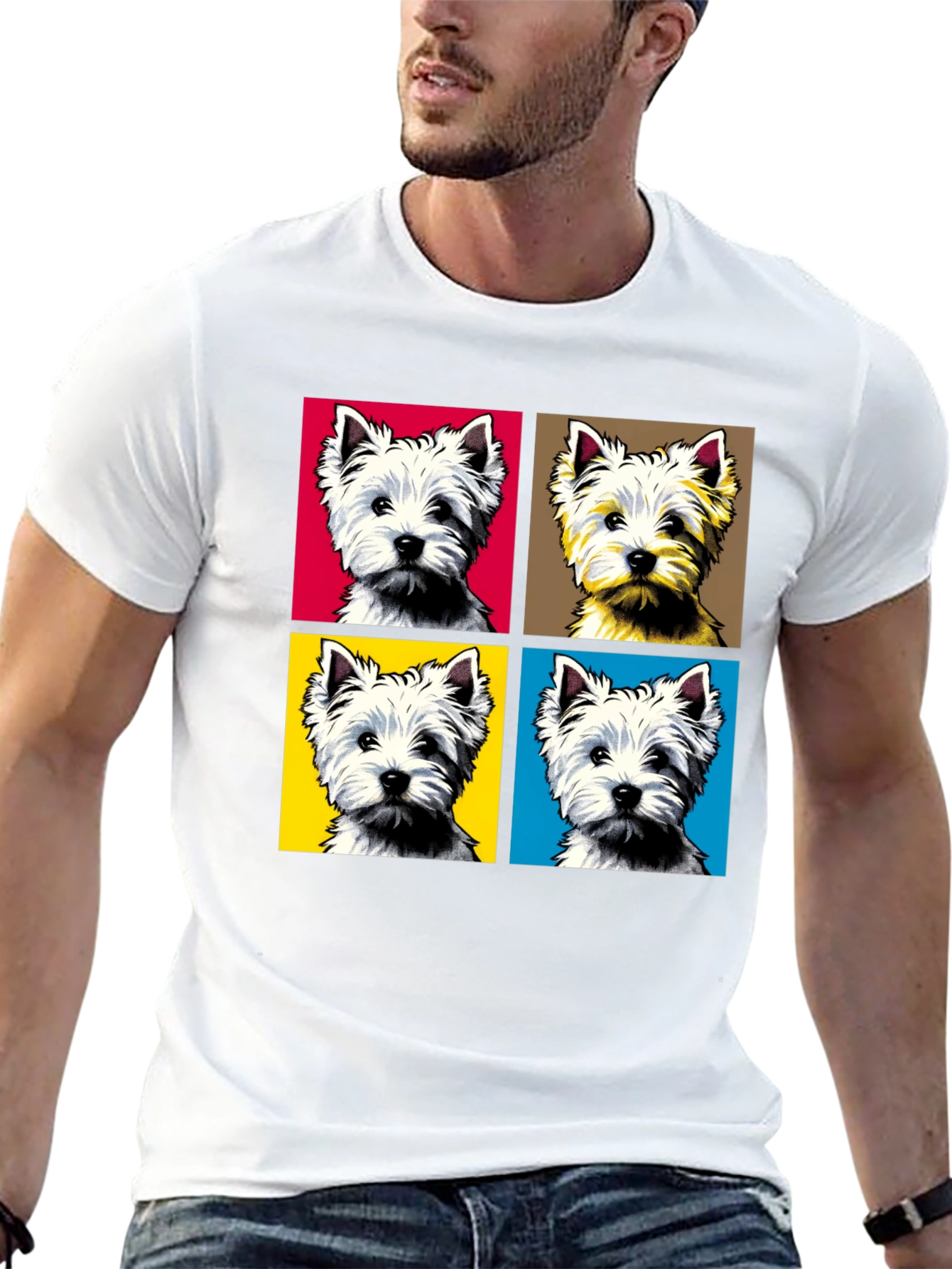 Westie Pop Art T-Shirt - Stylish Dog Lover Tee