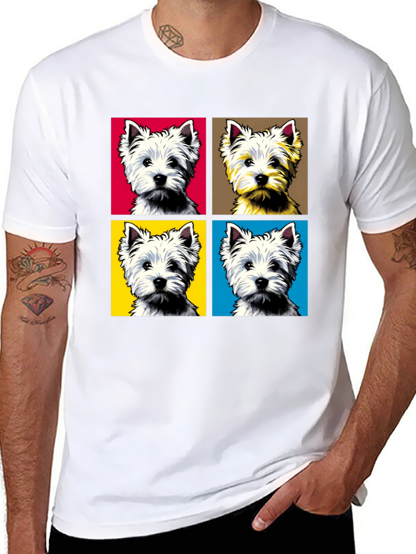 Westie Pop Art T-Shirt - Stylish Dog Lover Tee