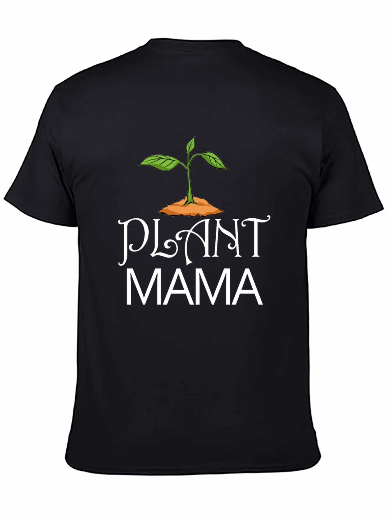 Plant Mama Graphic Tee - Black Cotton T-Shirt