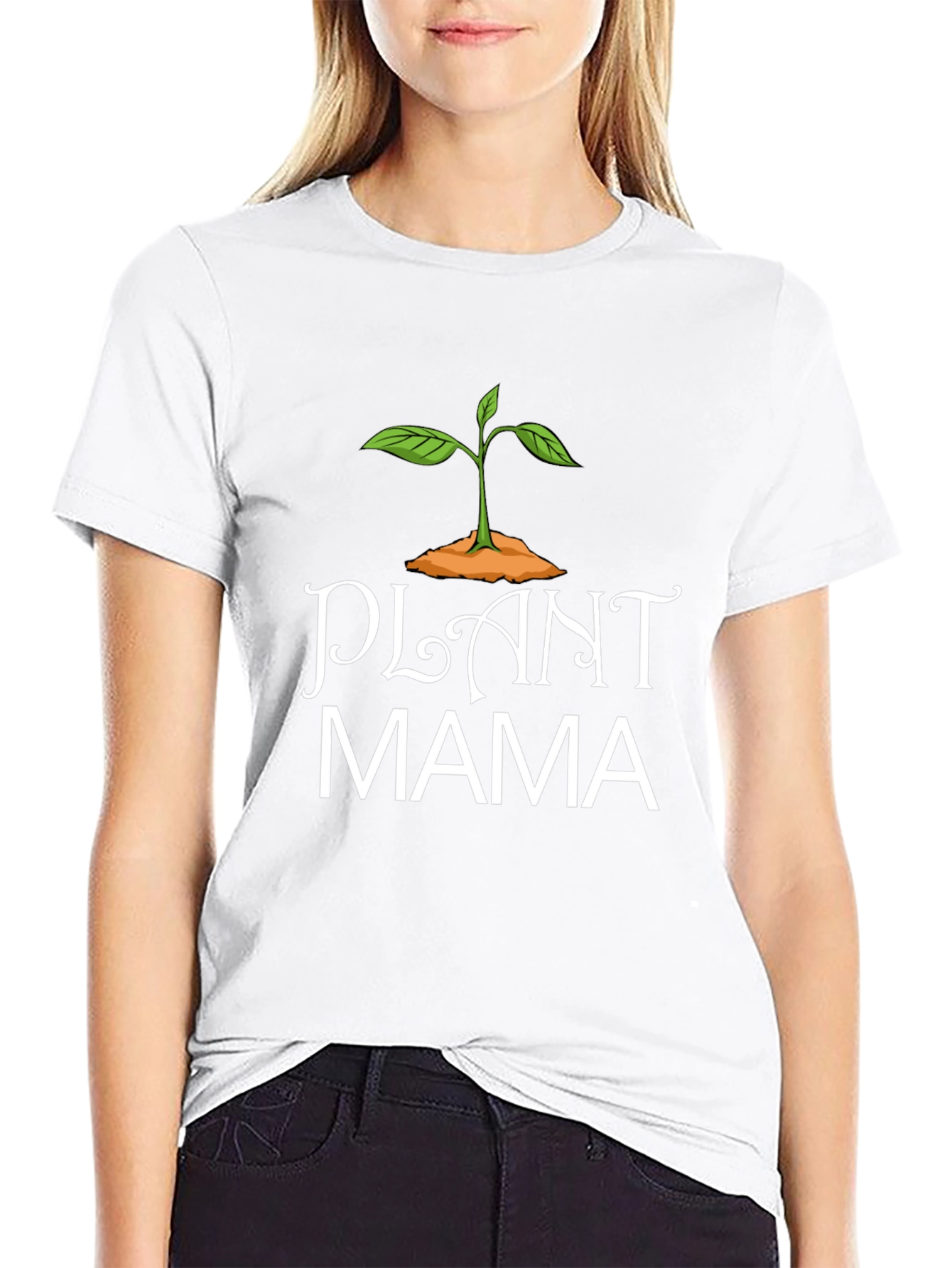 Plant Mama Graphic Tee - Black Cotton T-Shirt