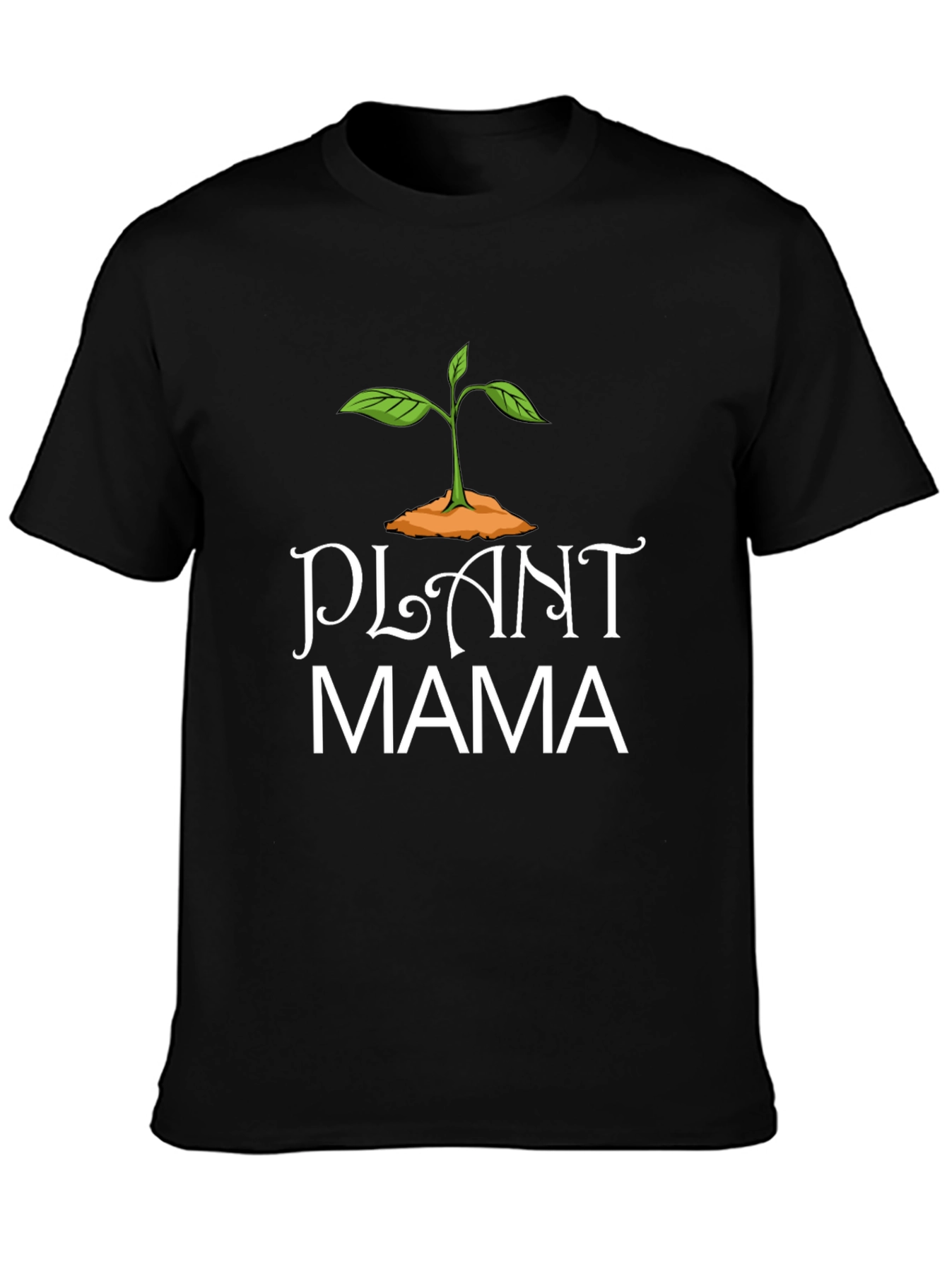 Plant Mama Graphic Tee - Black Cotton T-Shirt