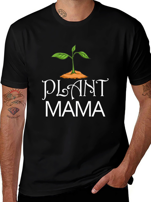 Plant Mama Graphic Tee - Black Cotton T-Shirt